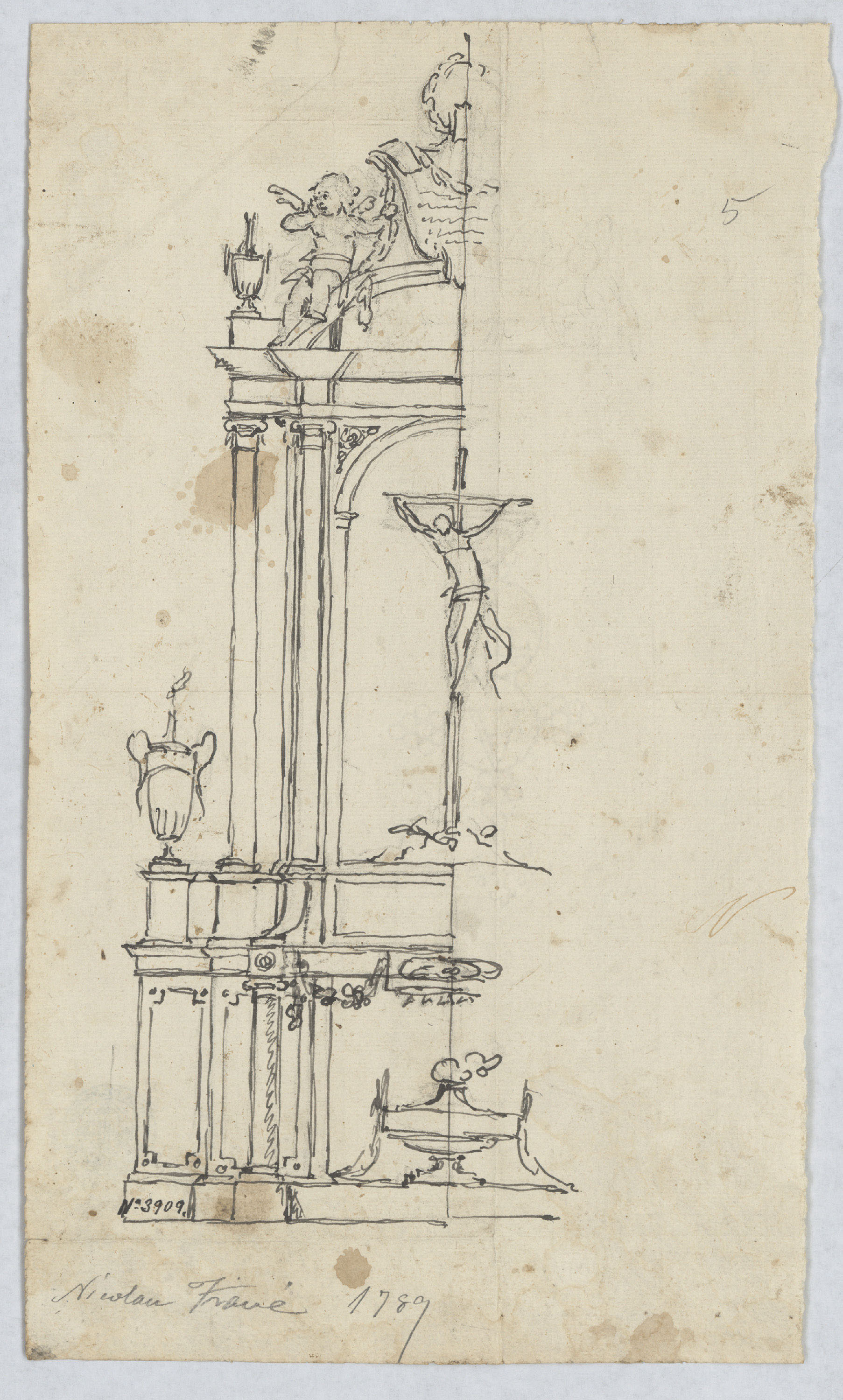 image for: Nicolau Traver - Projecte de retaule - 1789