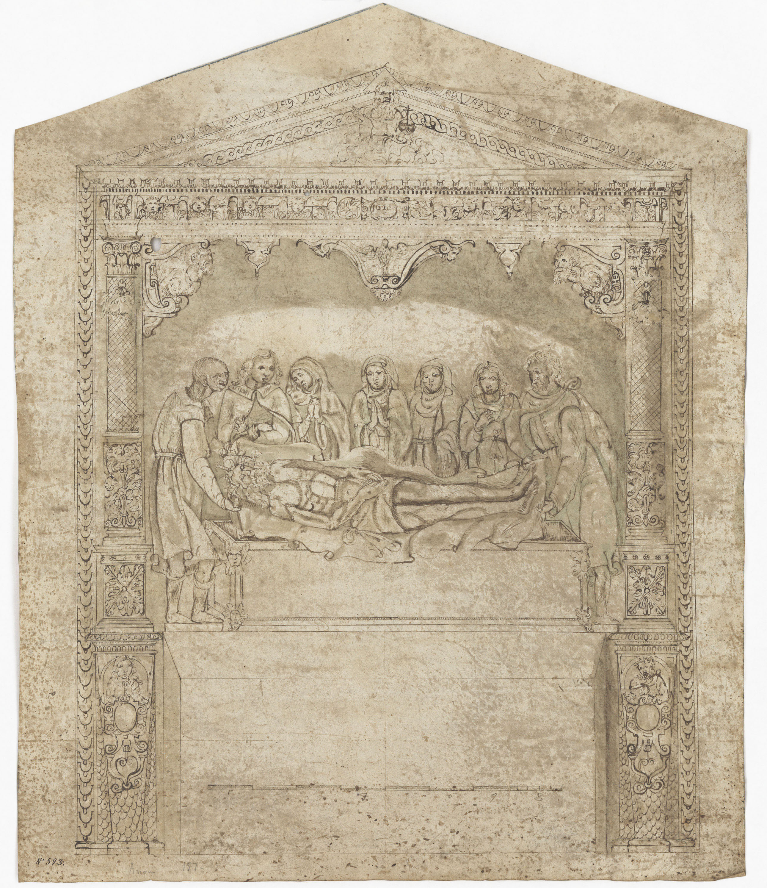 image for: Anònim - Projecte de retaule - Primera meitat del segle XVII