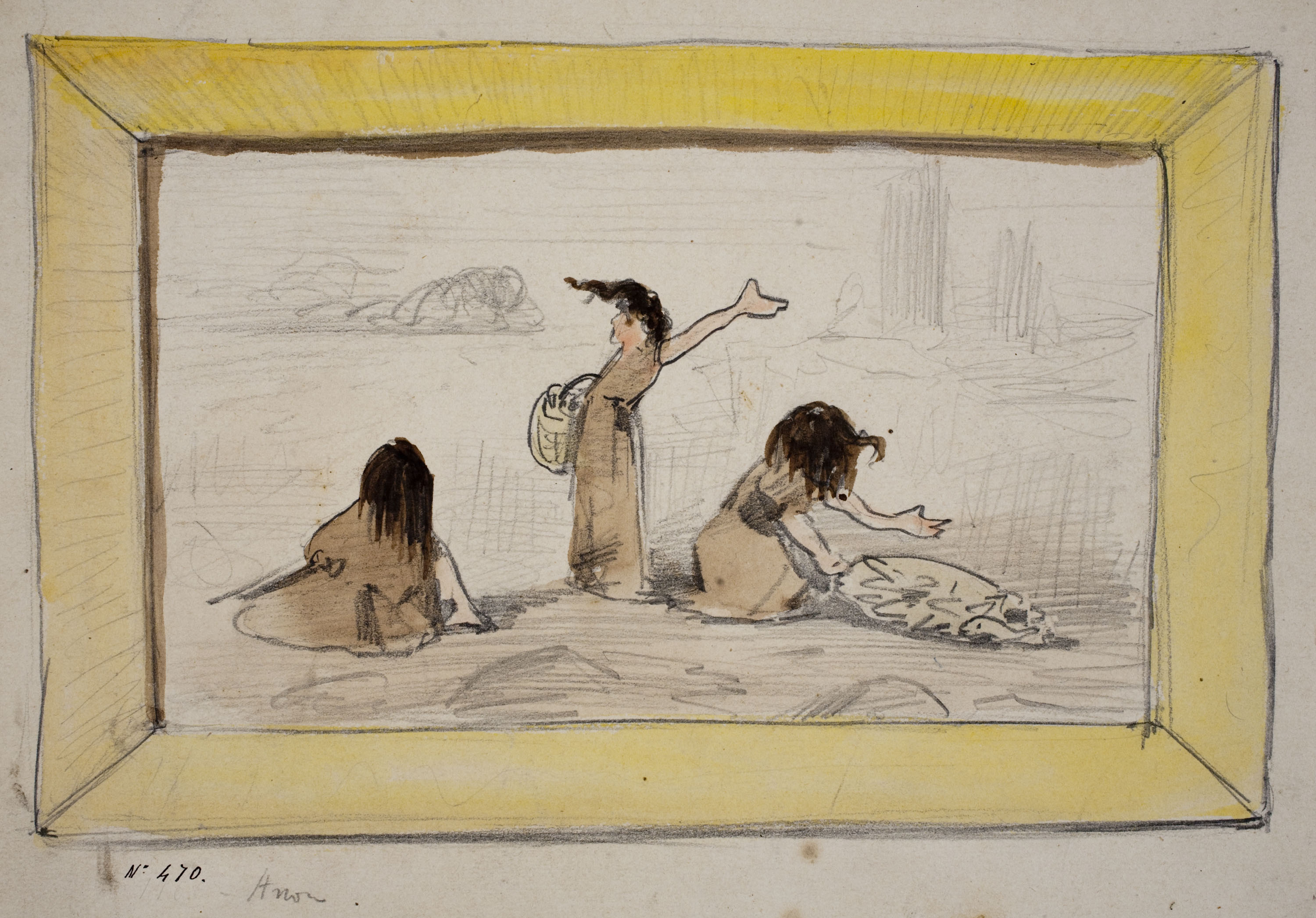 image for: Modest Urgell - Caricatura d&#039;un quadre - Cap a 1872-1878