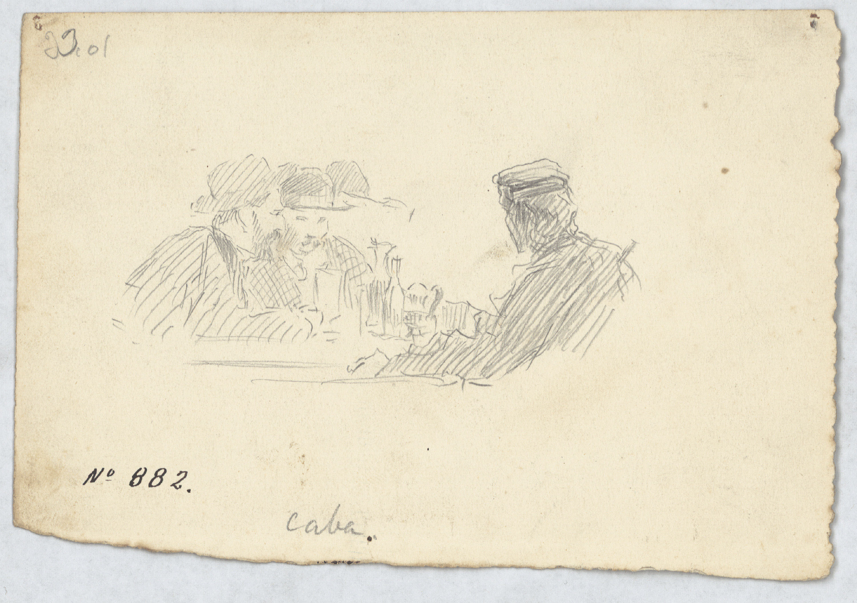 image for: Antoni Caba - Al cafè (anvers) / Al cafè (revers) - Cap a 1860-1870