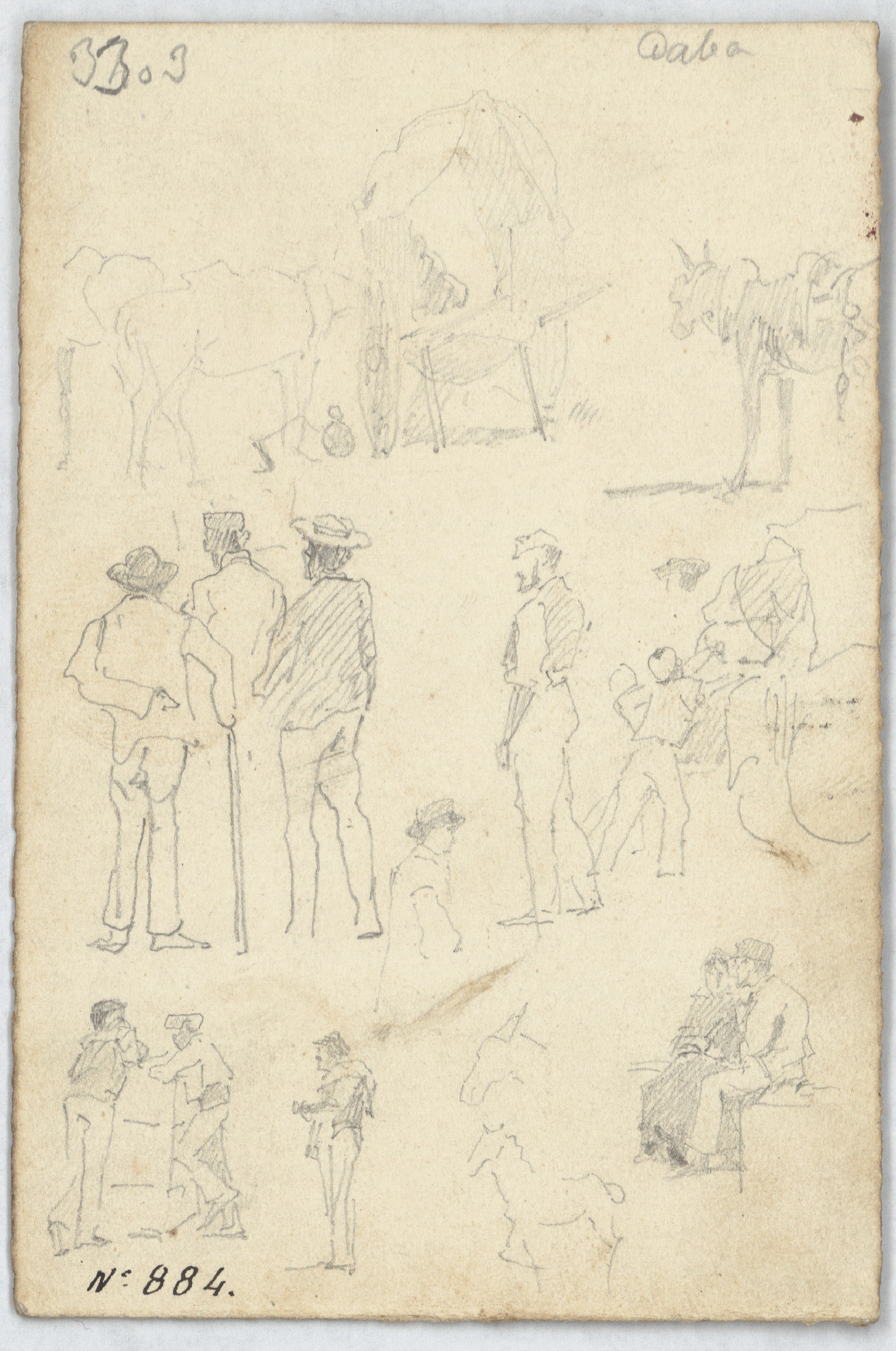 image for: Antoni Caba - Apunts de figures (anvers) / Apunts de figures (revers) - Cap a 1860-1870