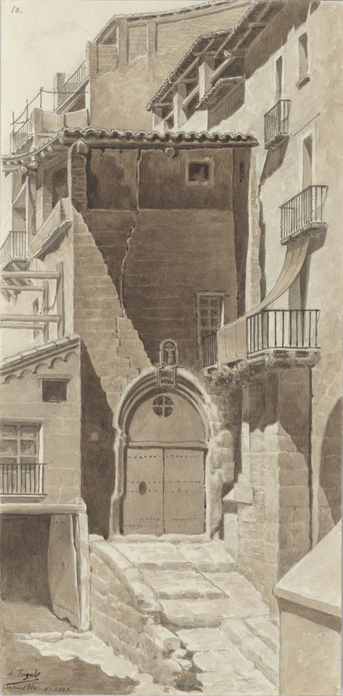 image for: Antoni Rigalt - Un carrer de Cardona - Cardona, 1910