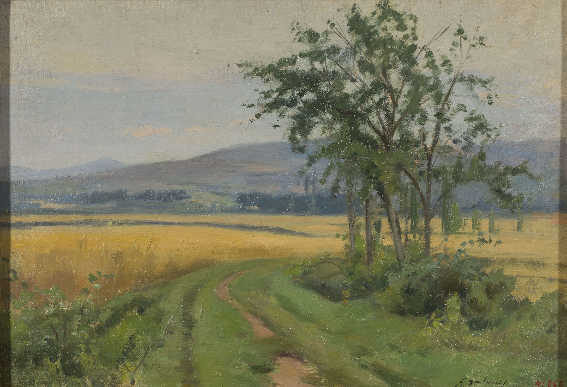 image for: Enric Galwey - Camps de blat - 1890