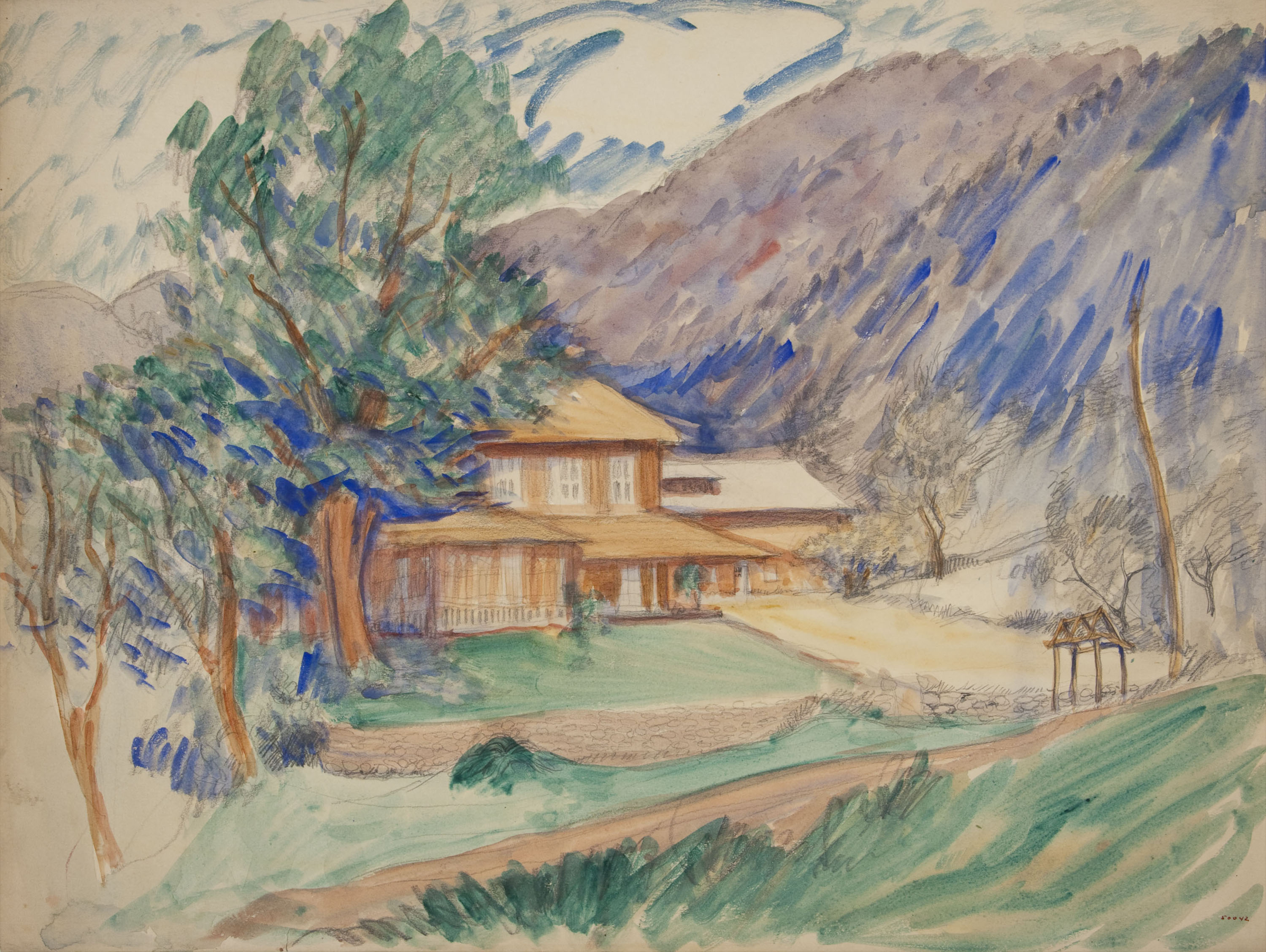 image for: Ismael Smith - Paisatge amb casa dels voltants d&#039;Irvington - Cap a 1941-1950