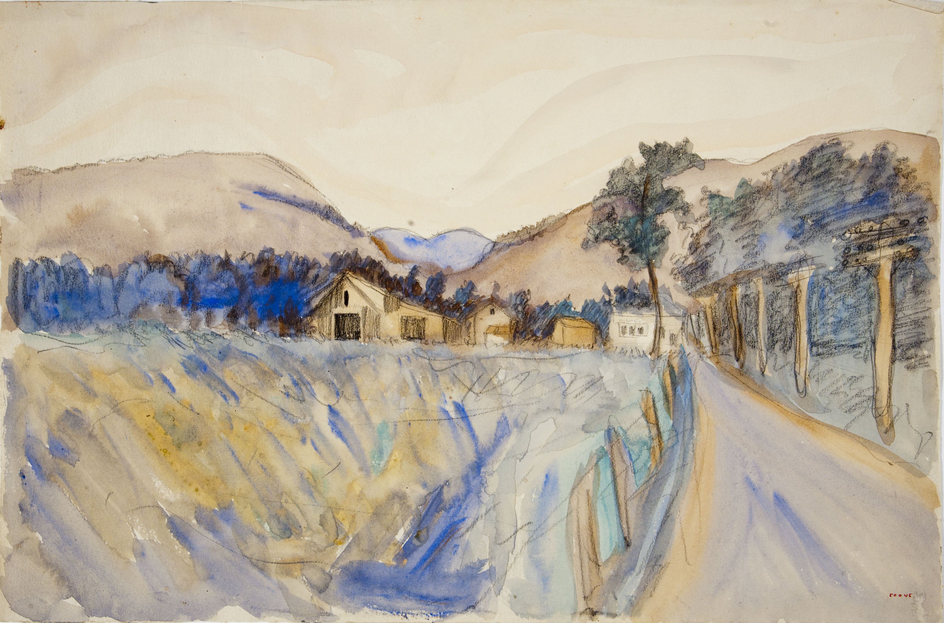 image for: Ismael Smith - Paisatge amb cases dels voltants d&#039;Irvington - Cap a 1941-1950