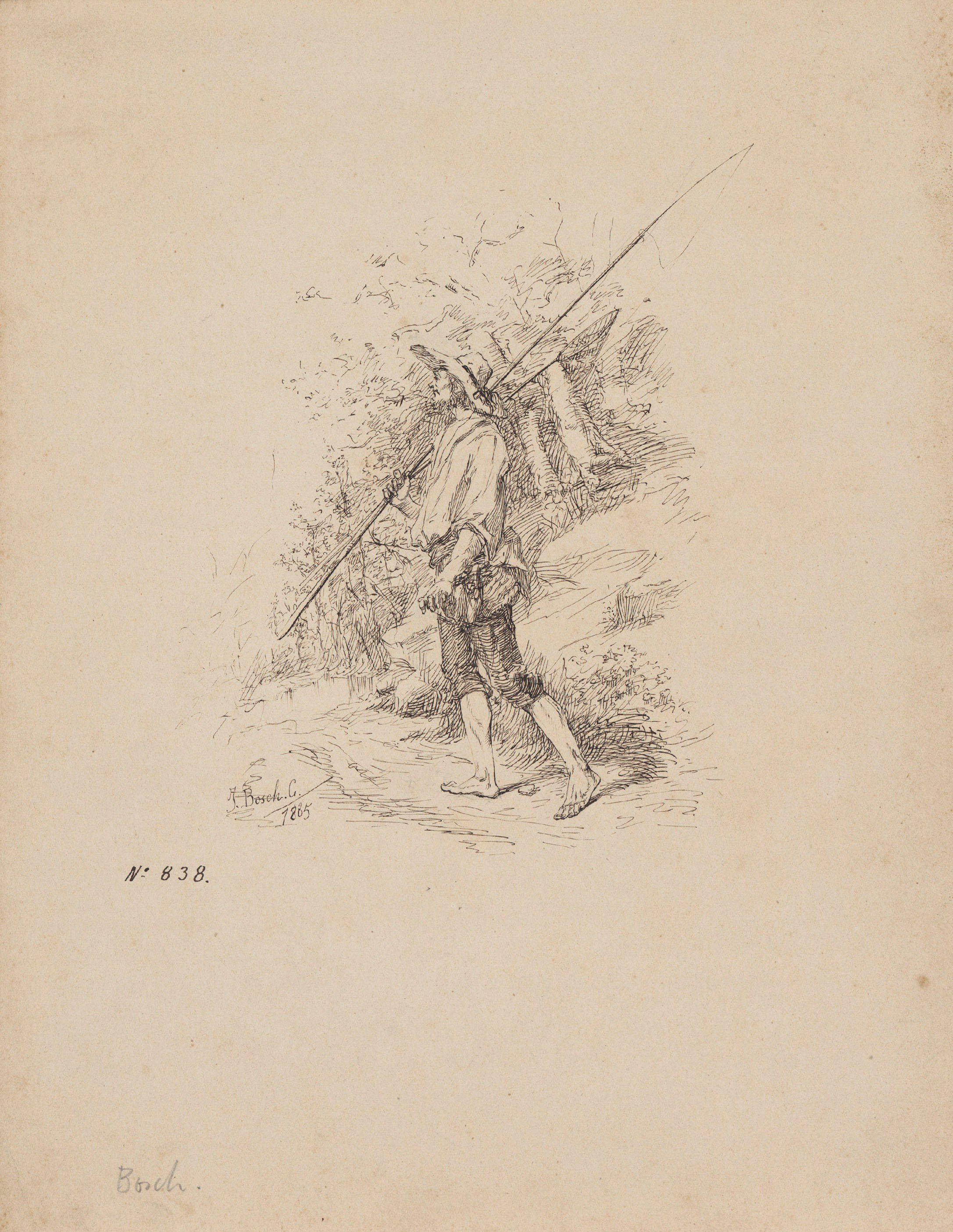 image for: Josep Bosch Culilla - Un pescador de canya - 1885
