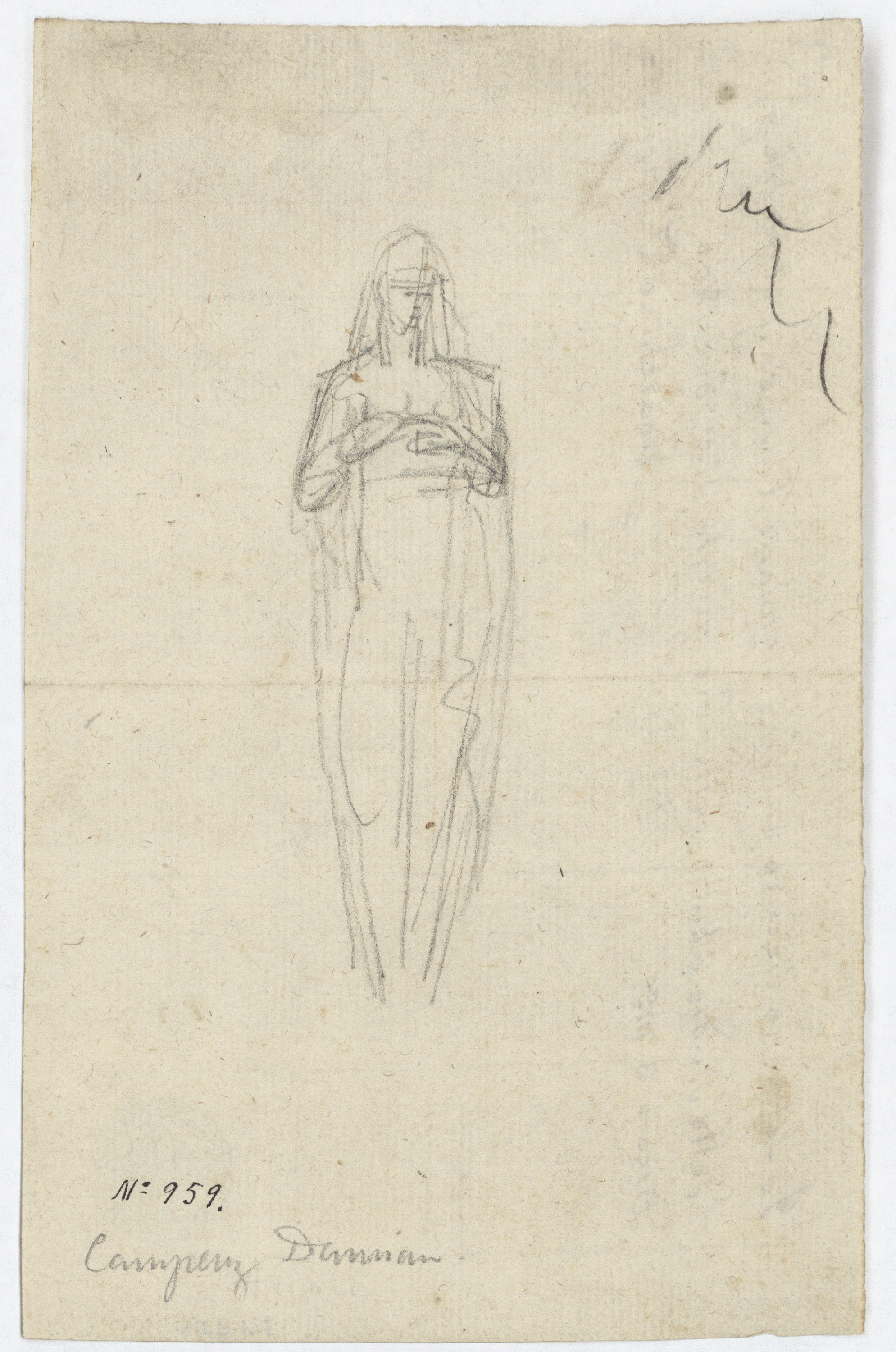 image for: Damià Campeny - Apunt de figura femenina - Cap a 1803