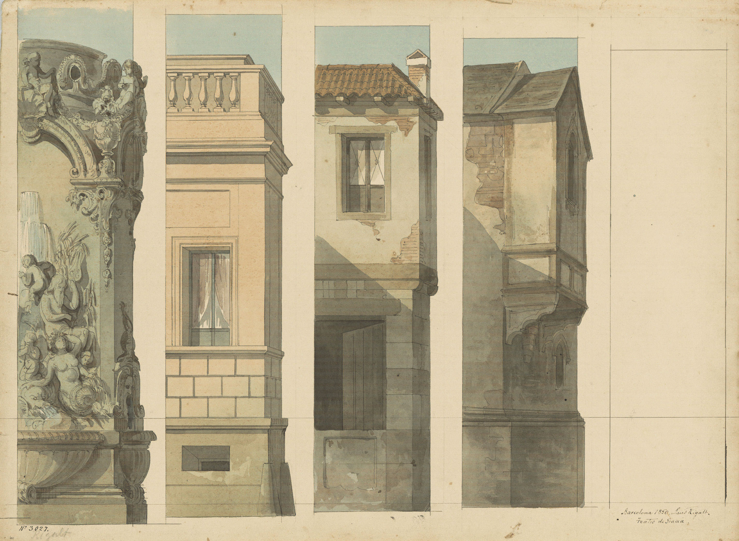 image for: Lluís Rigalt - Arquitectures (escenografia) - 1850