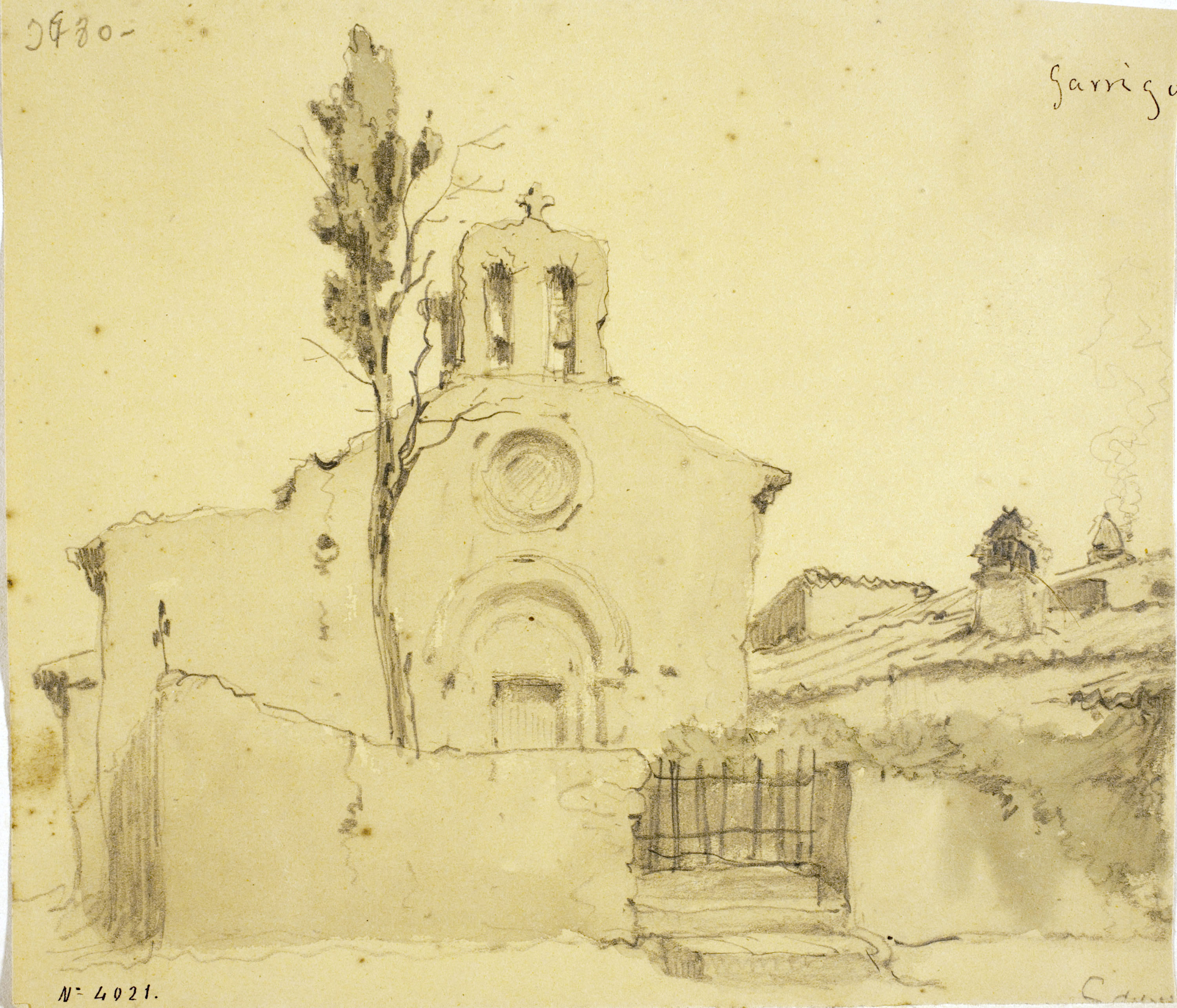 image for: Modest Urgell - Església antiga de La Garriga - Cap a 1864