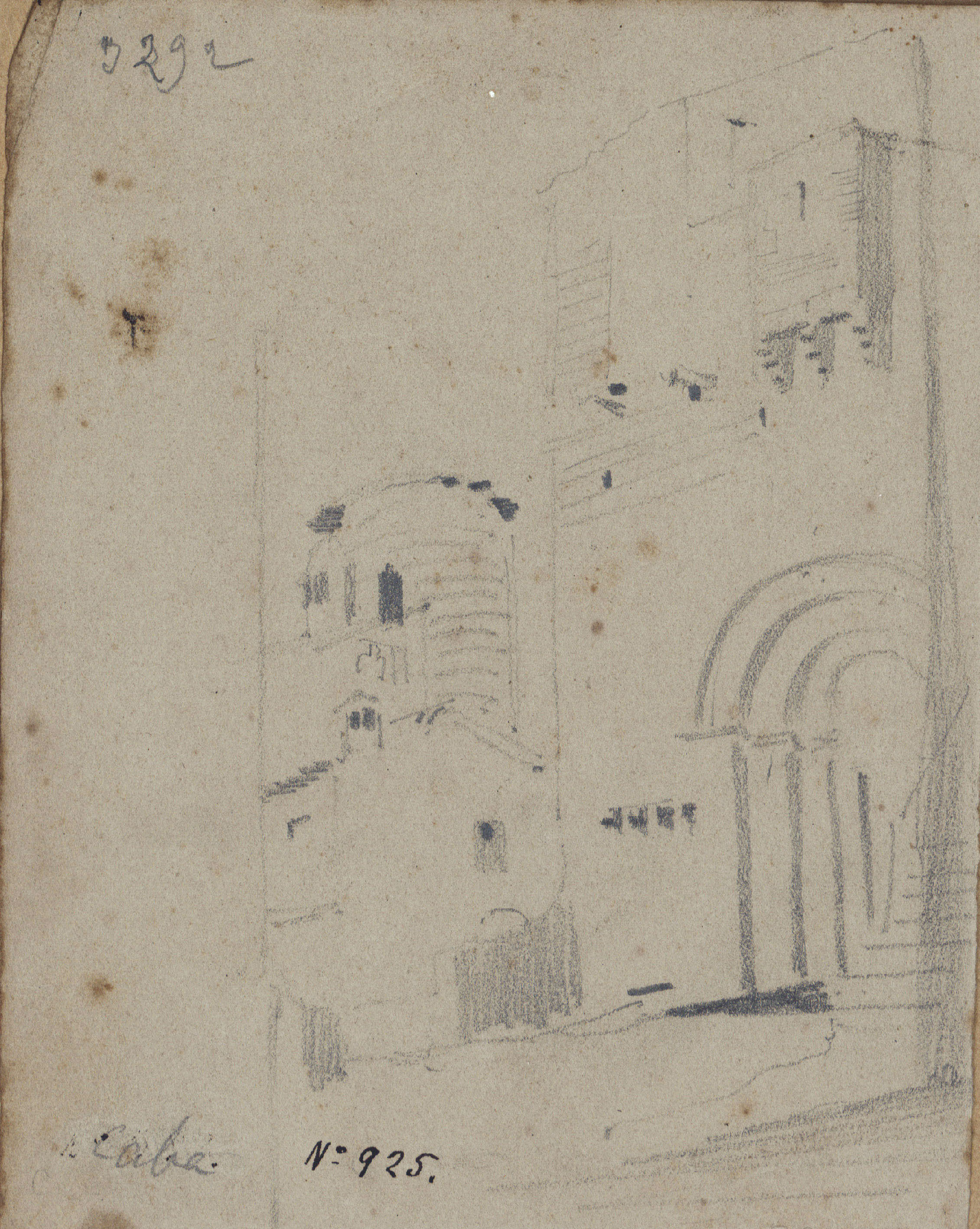 image for: Antoni Caba - Entrada d&#039;una església - Cap a 1855-1860