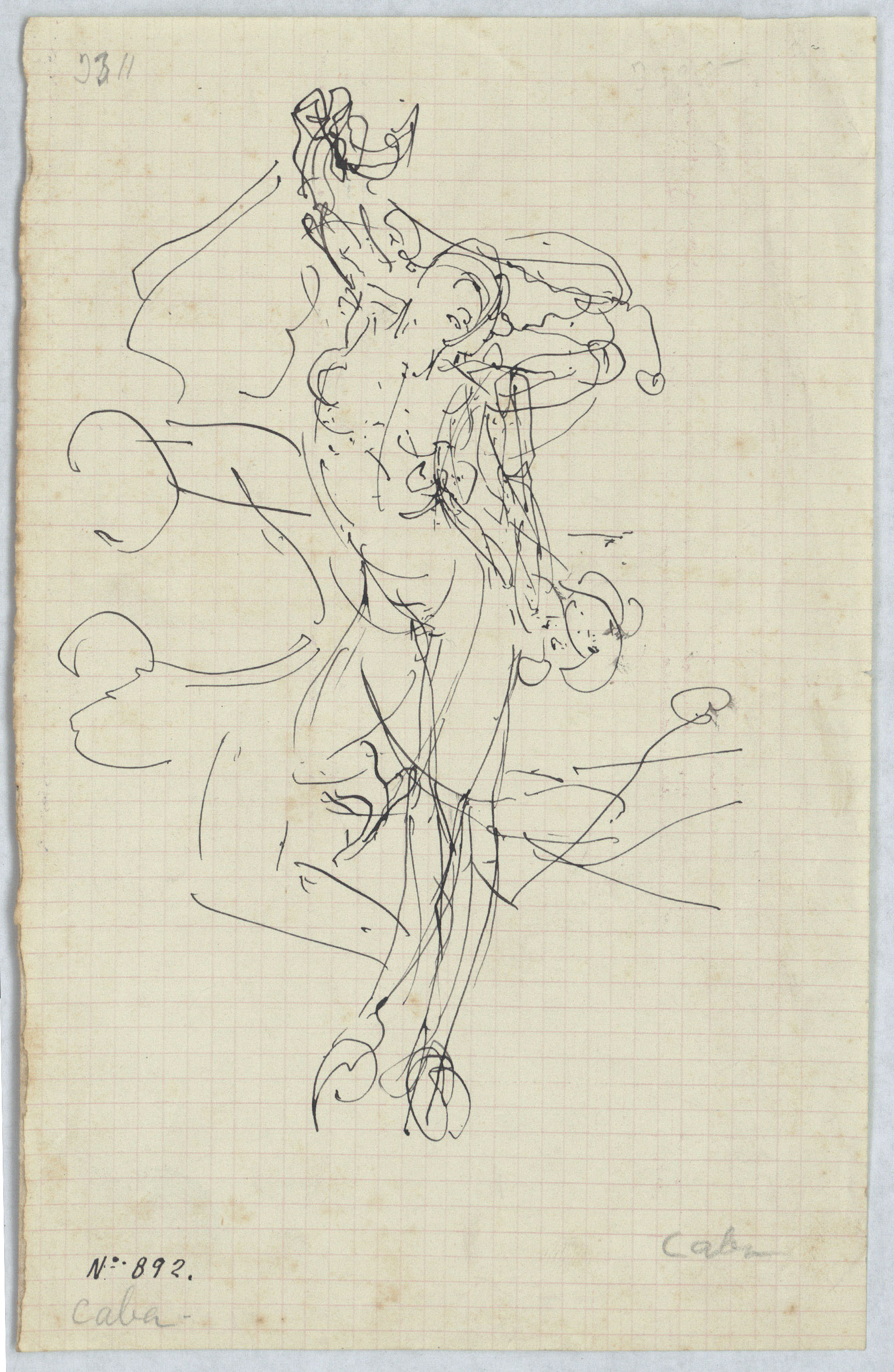 image for: Antoni Caba - Apunt de figura al·legòrica - Cap a 1883