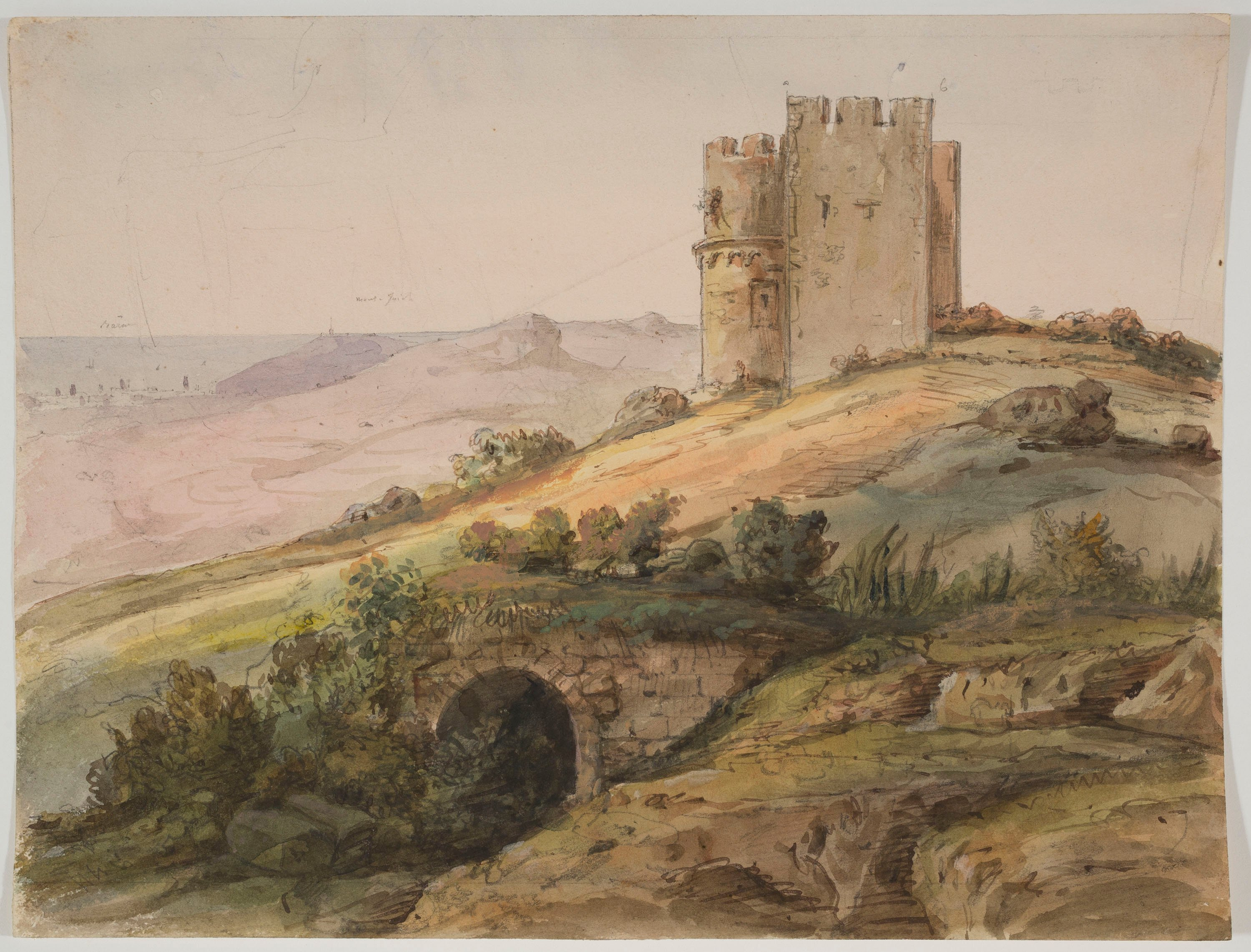 image for: Adolphe Hedwige Alphonse Delamare - Castell de Montcada - 1827