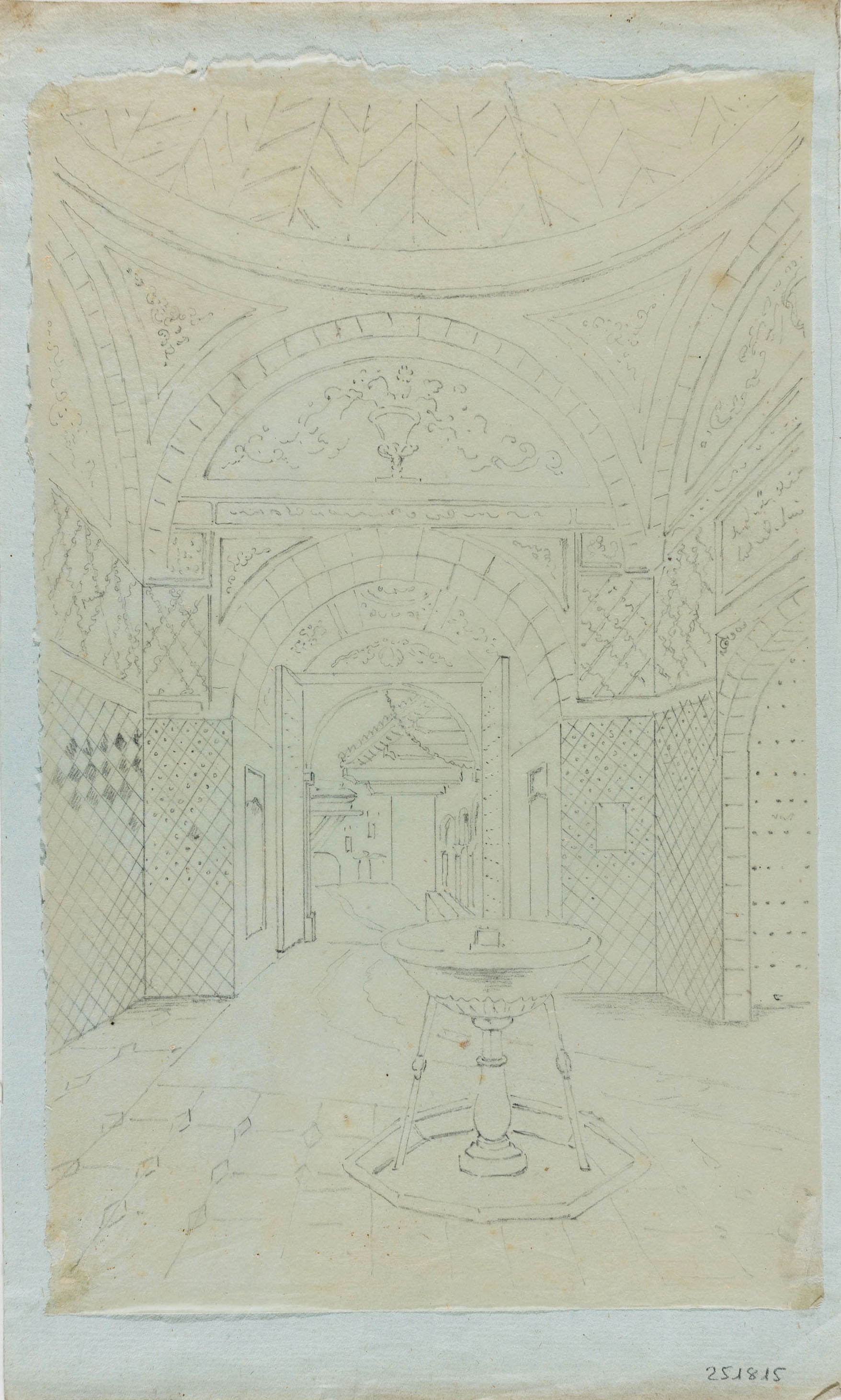 image for: Adolphe Hedwige Alphonse Delamare - Pati d’estil islàmic (Algèria?) - Cap a 1830-1834