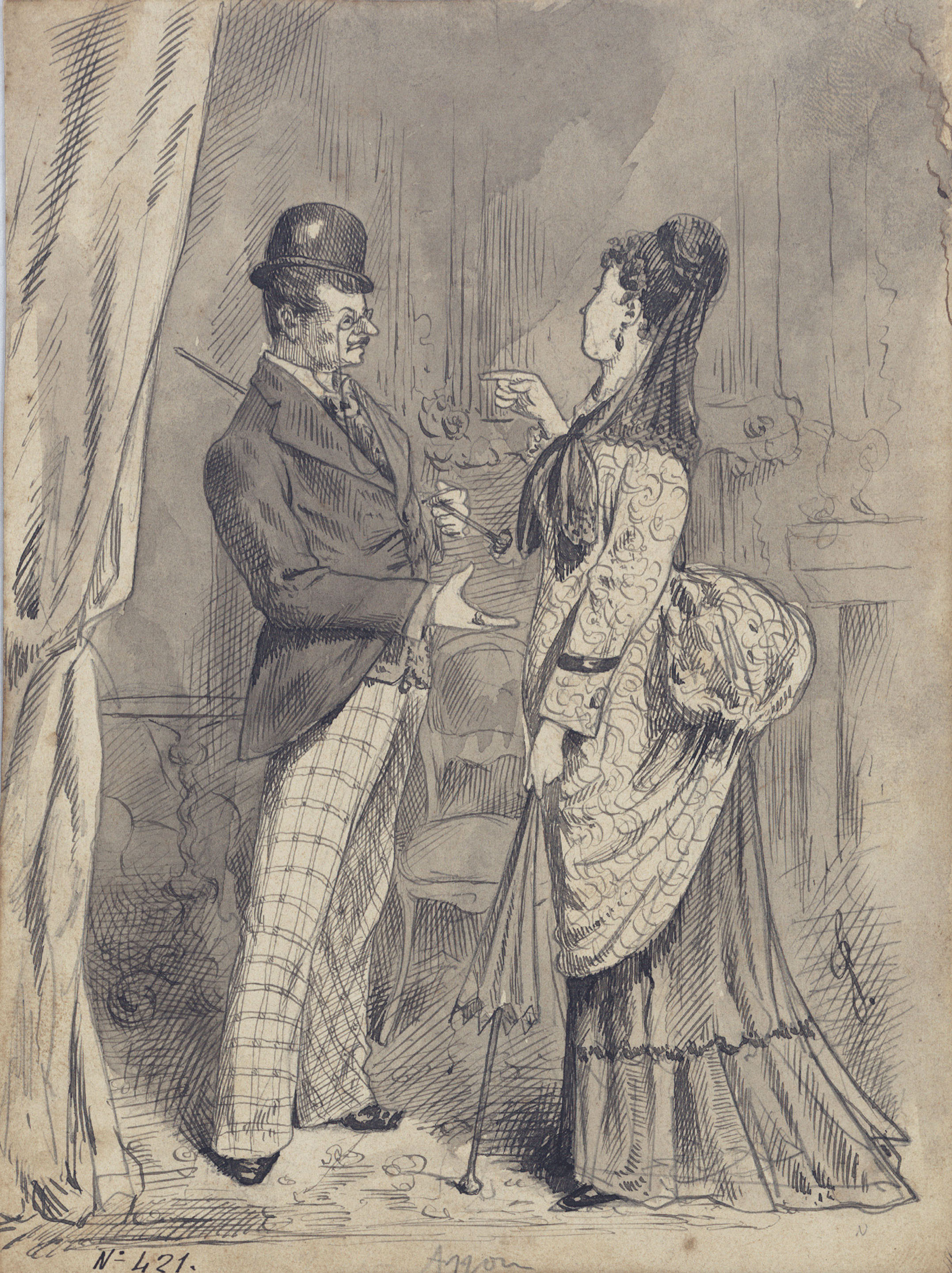 image for: Marià Foix - Una parella conversant - Primer quart del segle XX