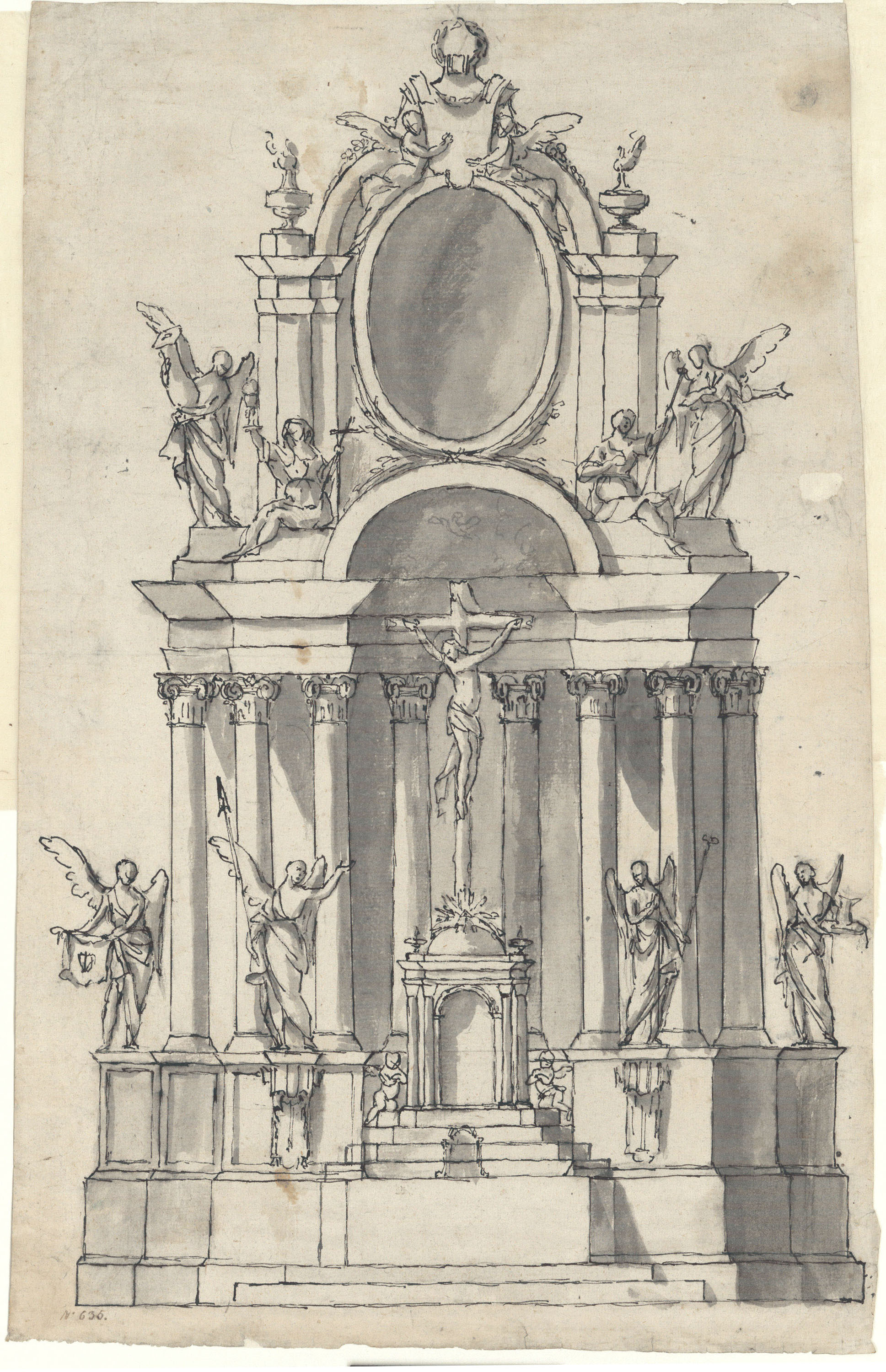 image for: Nicolau Traver - Projecte de retaule de l&#039;església de Sant Felip Neri de Barcelona - 1807