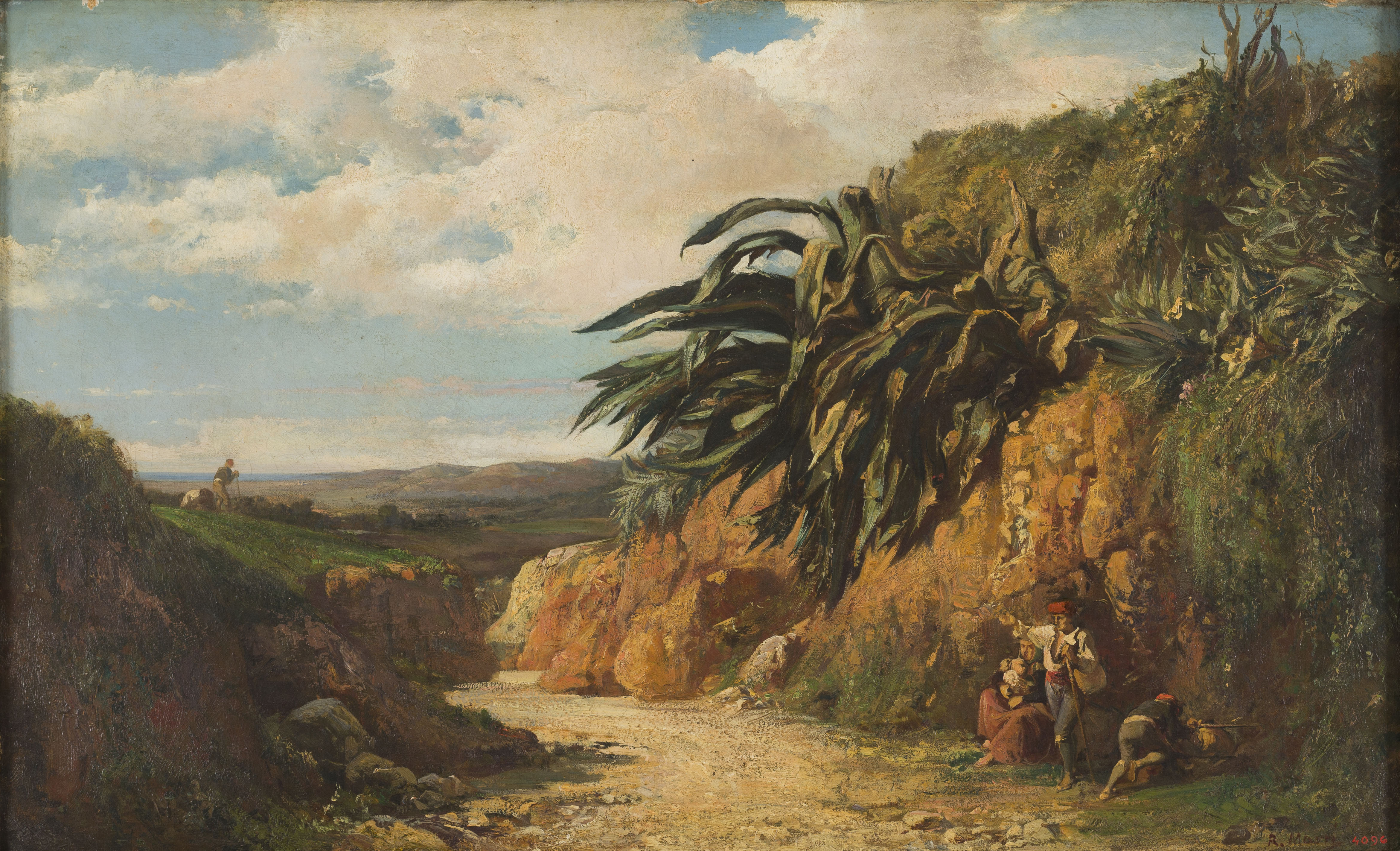 image for: Ramon Martí i Alsina - Paisatge amb atzavares - Cap a 1866-1872