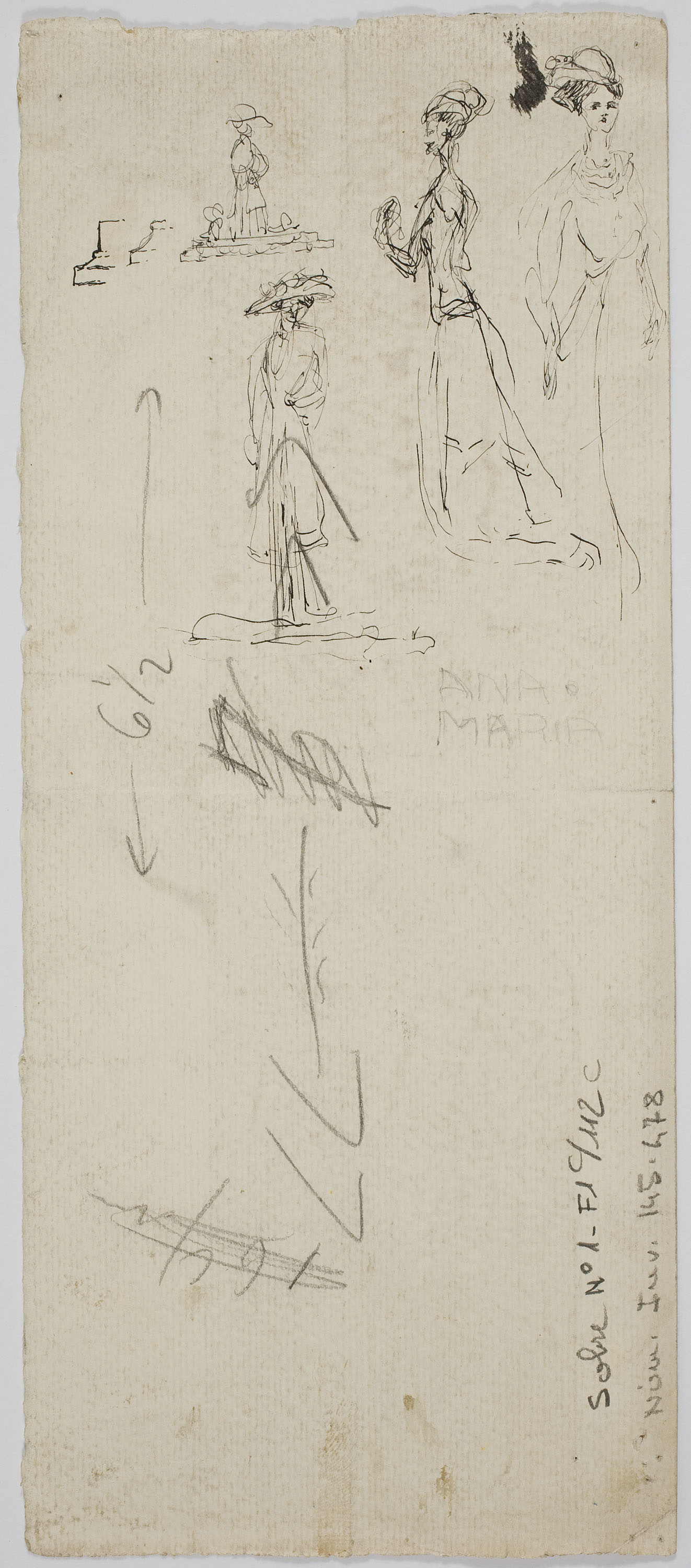 image for: Ismael Smith - Entrada d&#039;un jardí (anvers) / Figures (revers) - Cap a 1907-1910 [1]