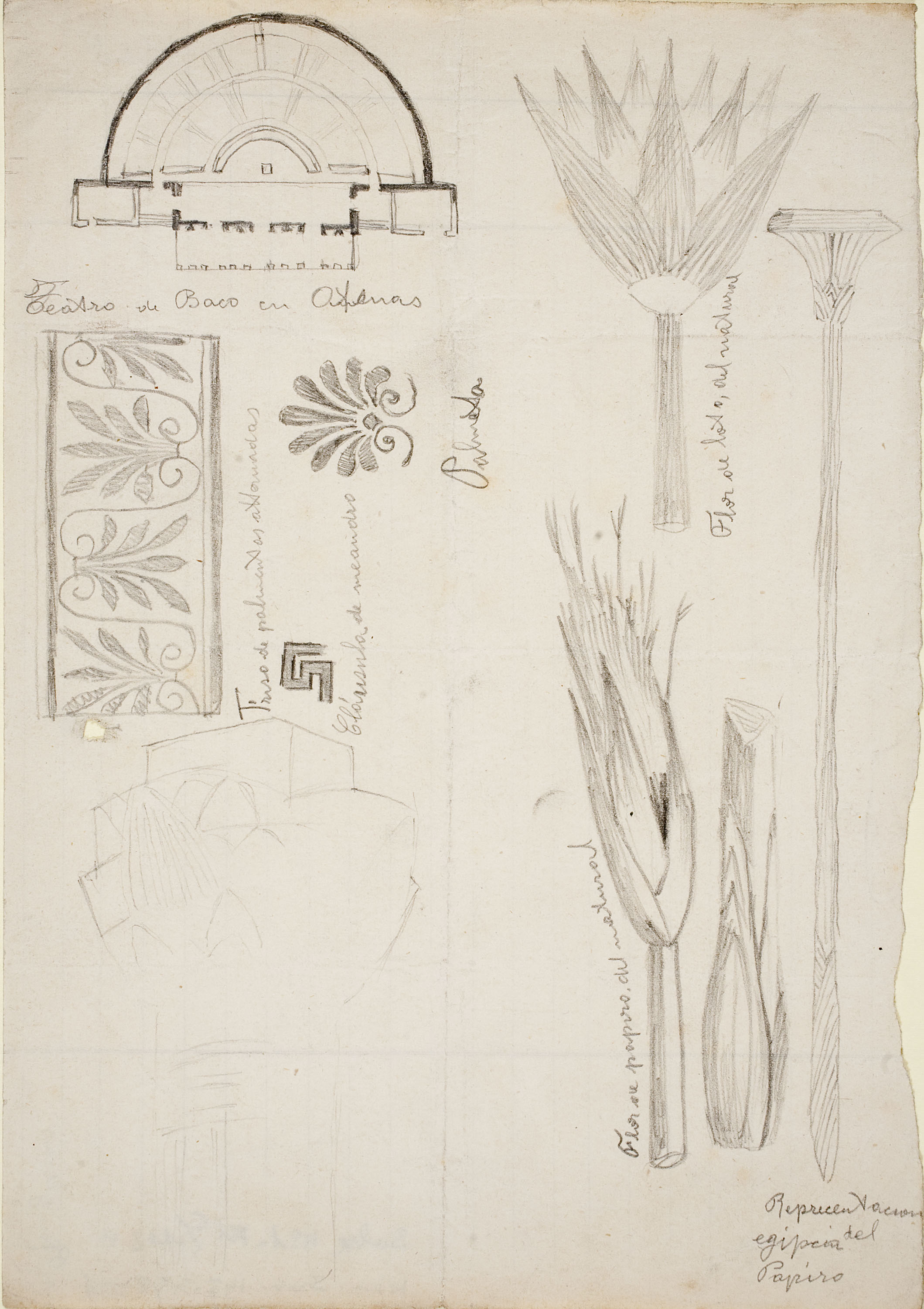 image for: Ismael Smith - Motius decoratius del teatre de Bacus a Atenes - Cap a 1911