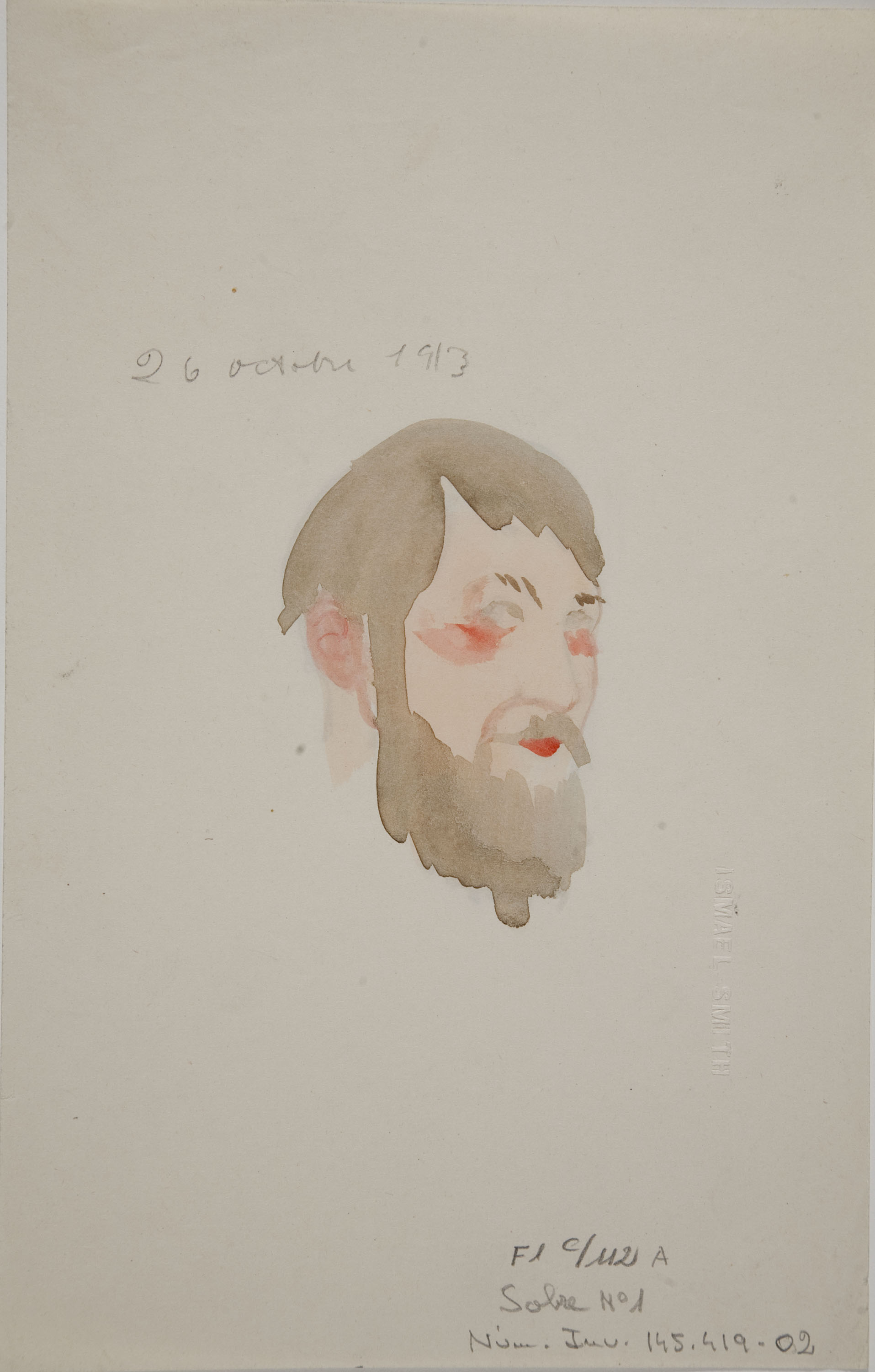 image for: Ismael Smith - Retrat de Juan Diego Ruiz (anvers) / Retrat de Juan Diego Ruiz (revers) - 1913 [1]