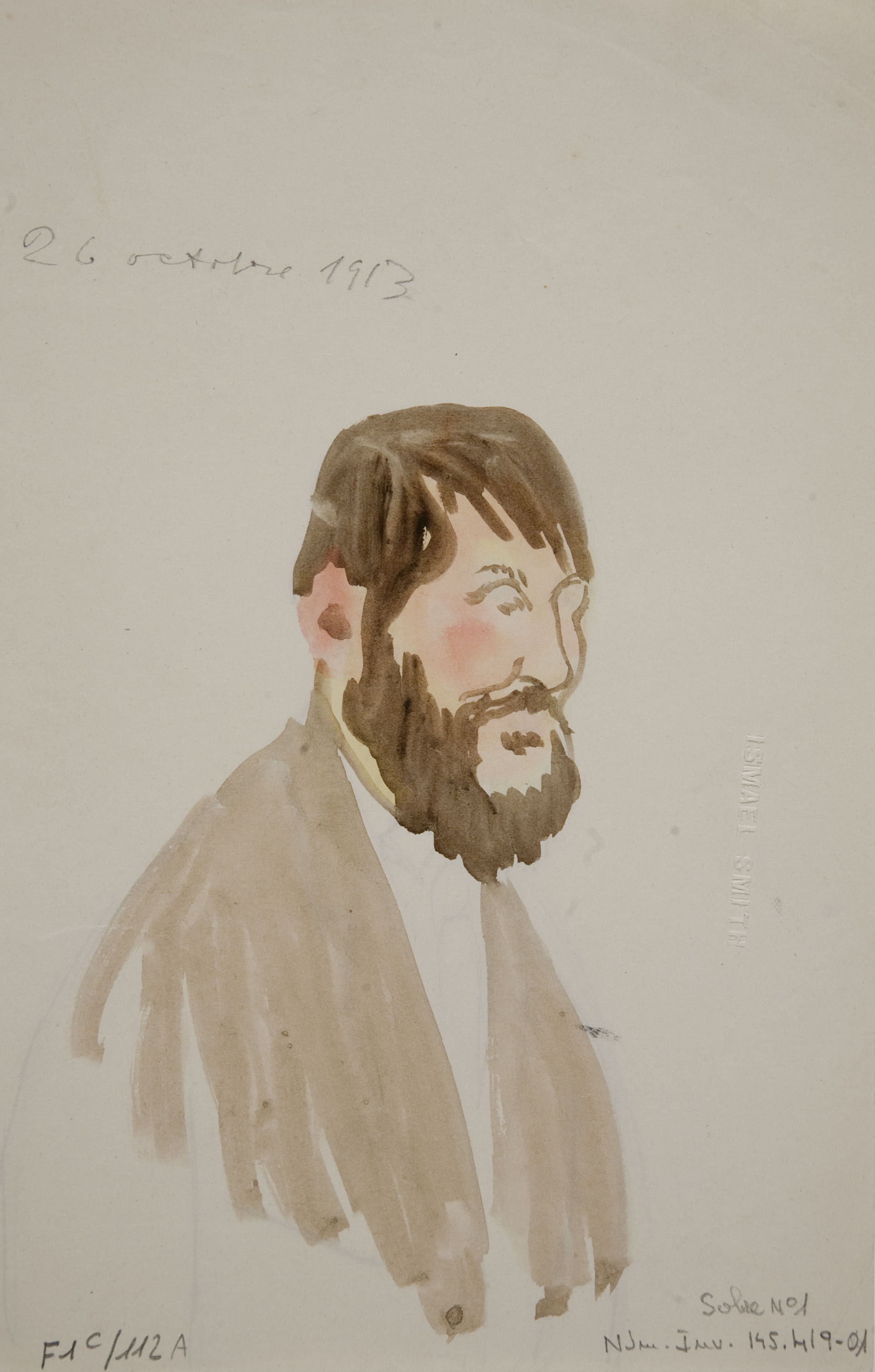 image for: Ismael Smith - Retrat de Juan Diego Ruiz (anvers) / Retrat de Juan Diego Ruiz (revers) - 1913 [1]