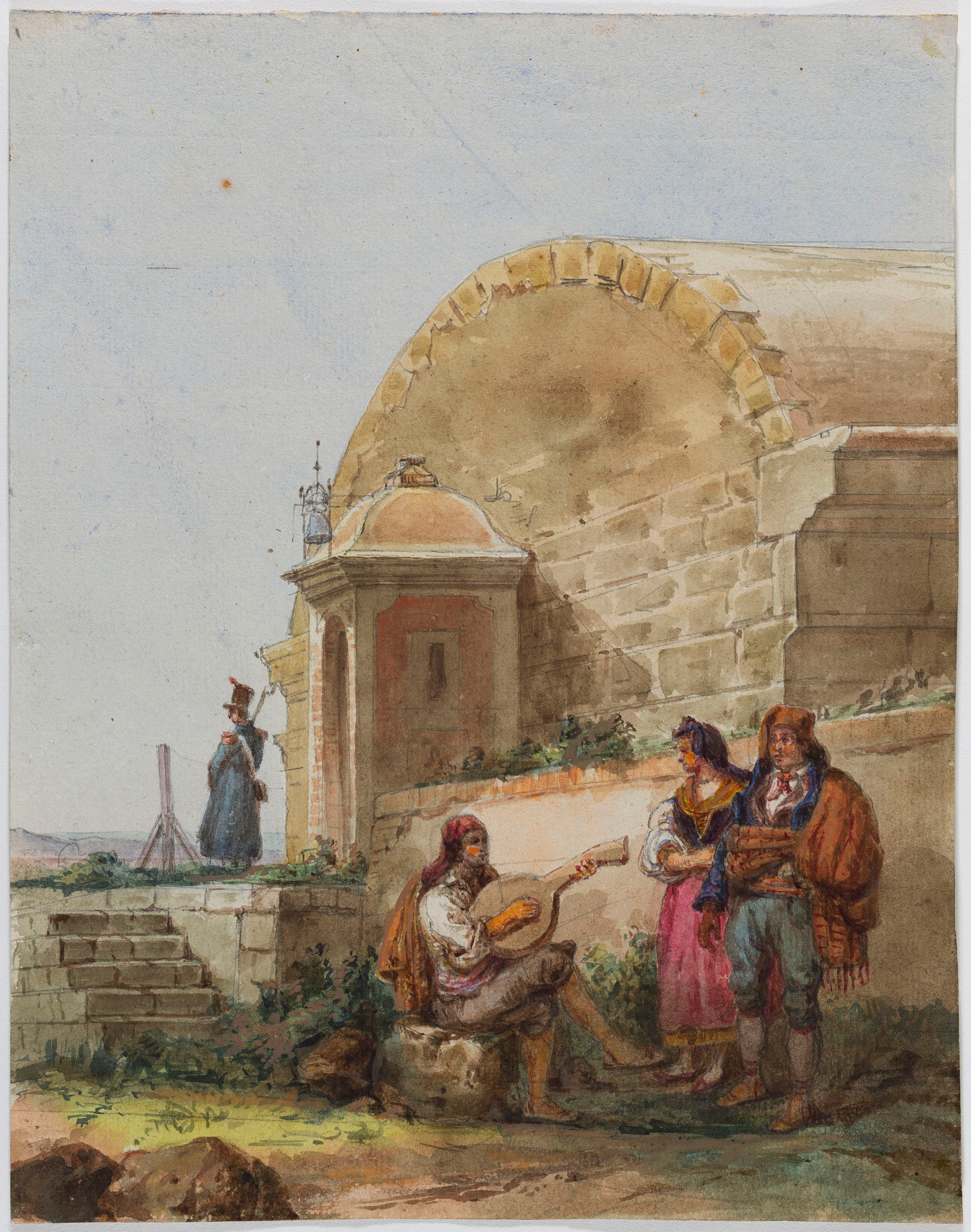 image for: Adolphe Hedwige Alphonse Delamare - Porta de la Ciutadella a Barcelona - 1826