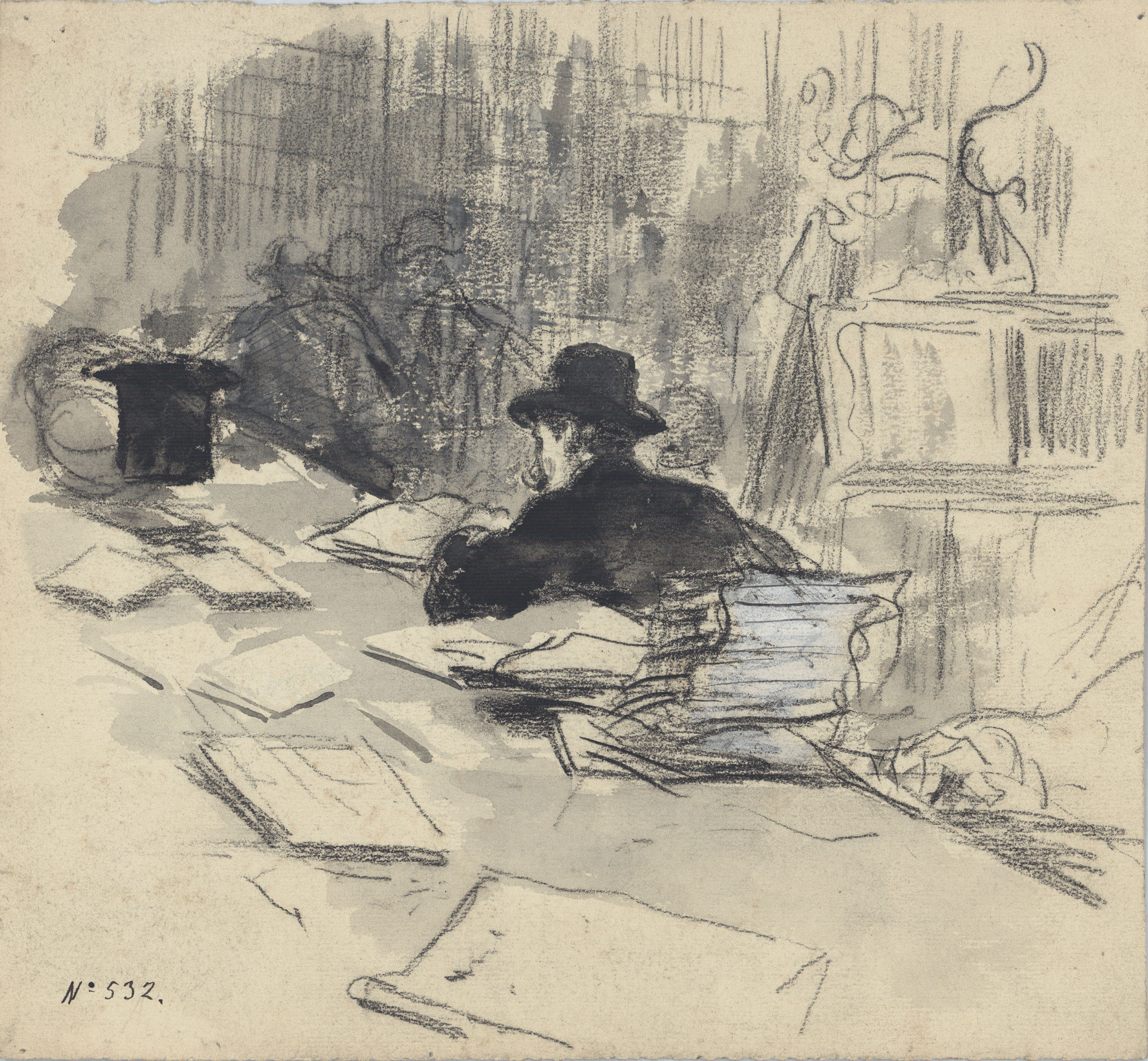 image for: Arcadi Mas i Fondevila - Hojeando revistas - 1900