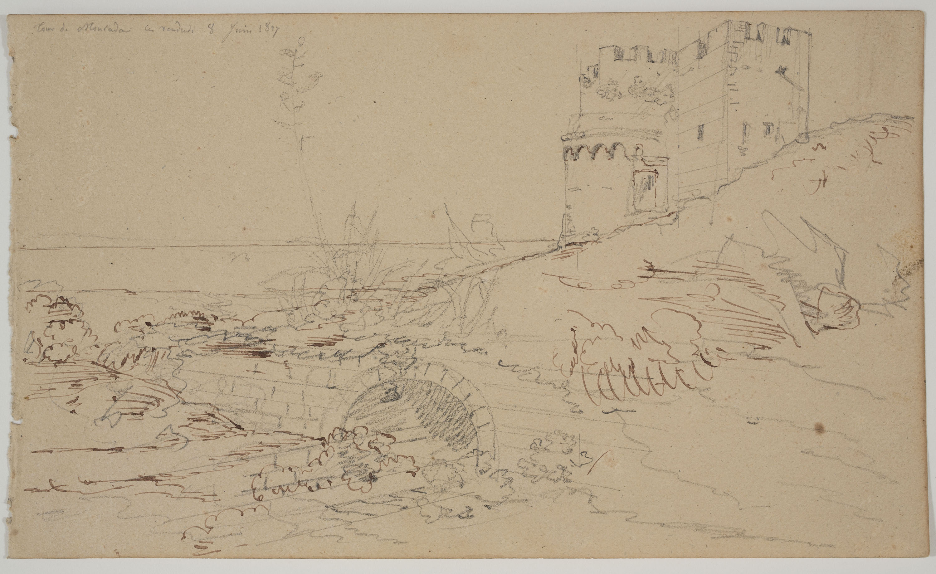 image for: Adolphe Hedwige Alphonse Delamare - Castell de Montcada - Divendres 8 de juny de 1827
