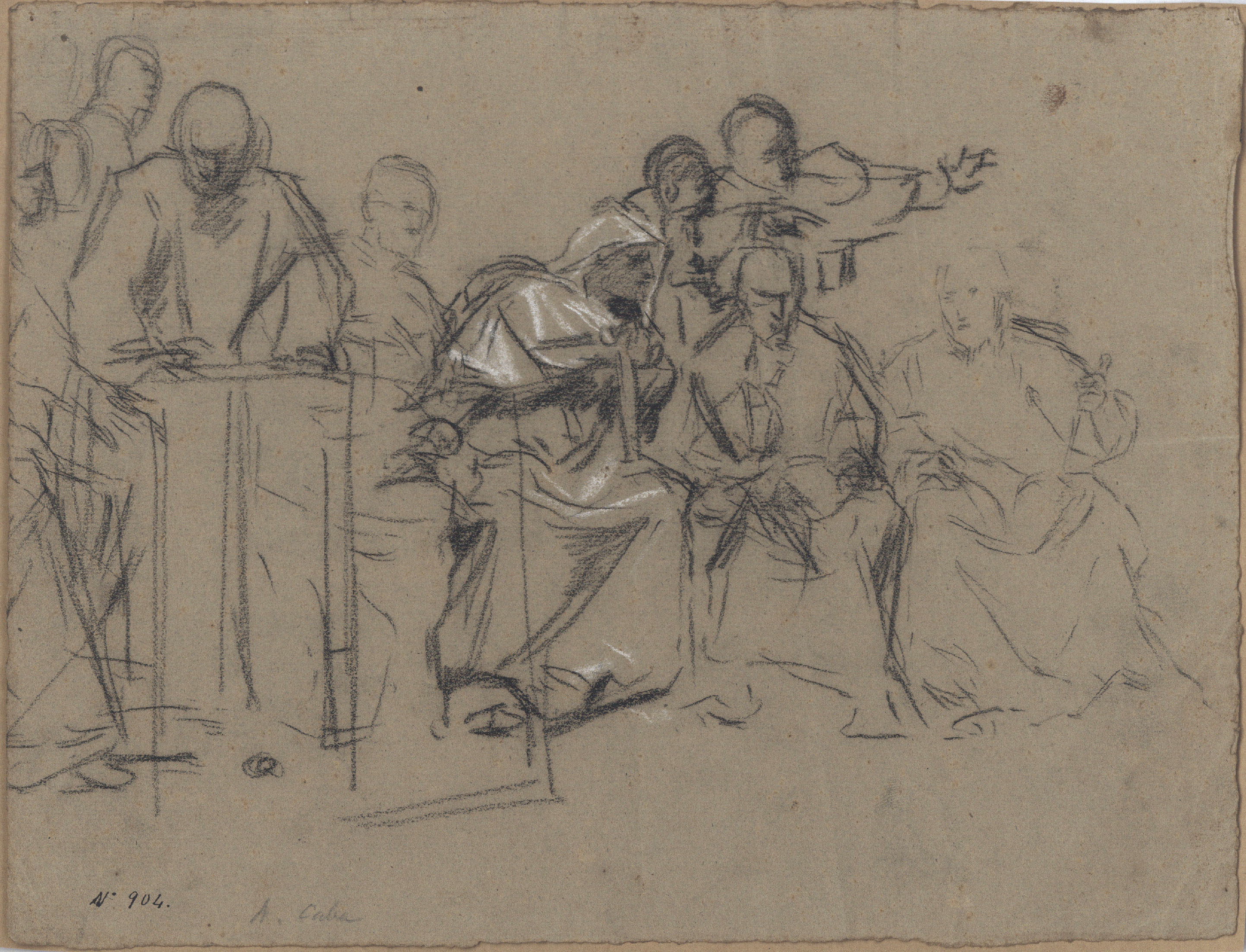 image for: Antoni Caba - Estudi per a la pintura «Penediment de Judes» - Cap a 1874