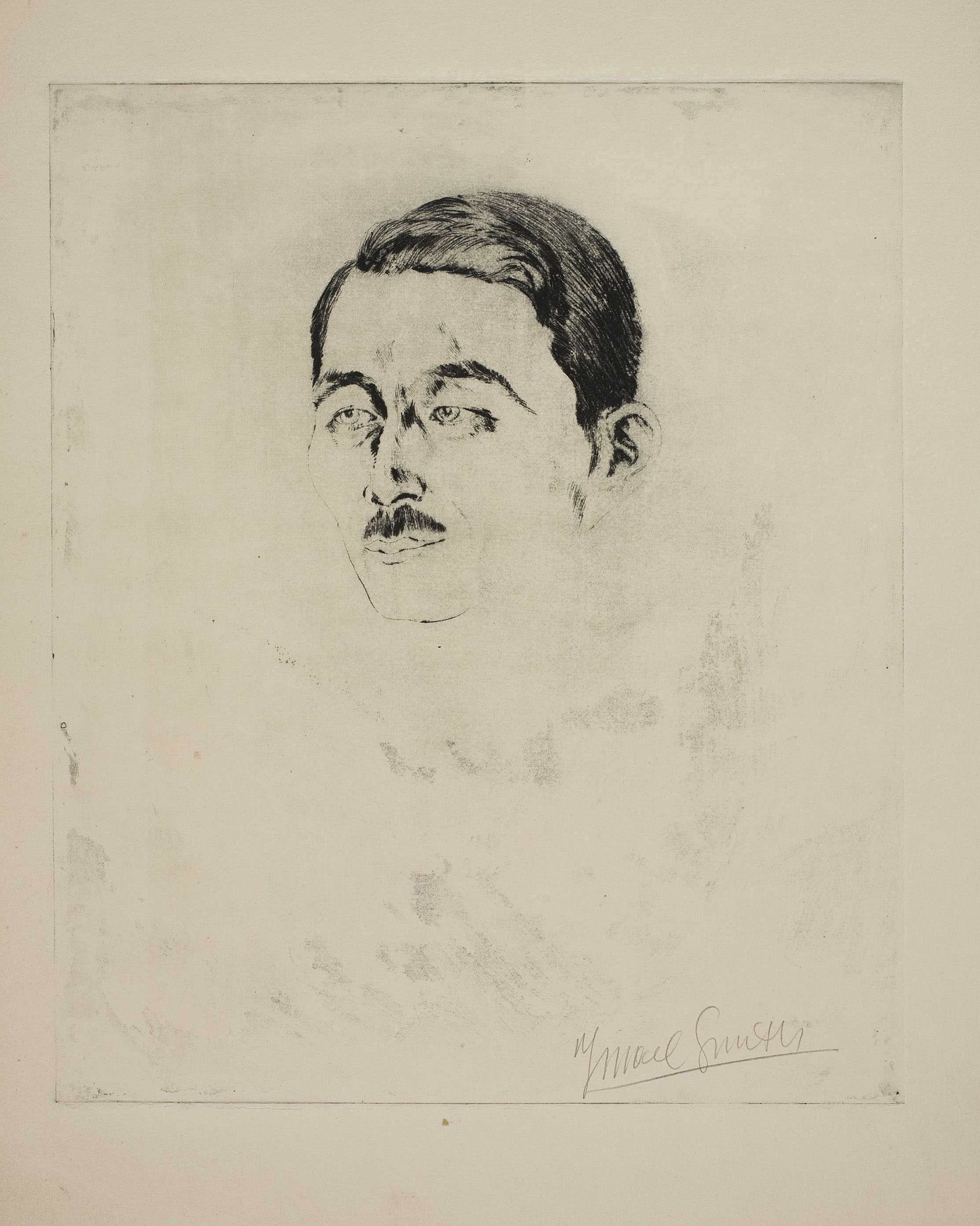 image for: Ismael Smith - Retrat de jove amb bigoti - Segle XX