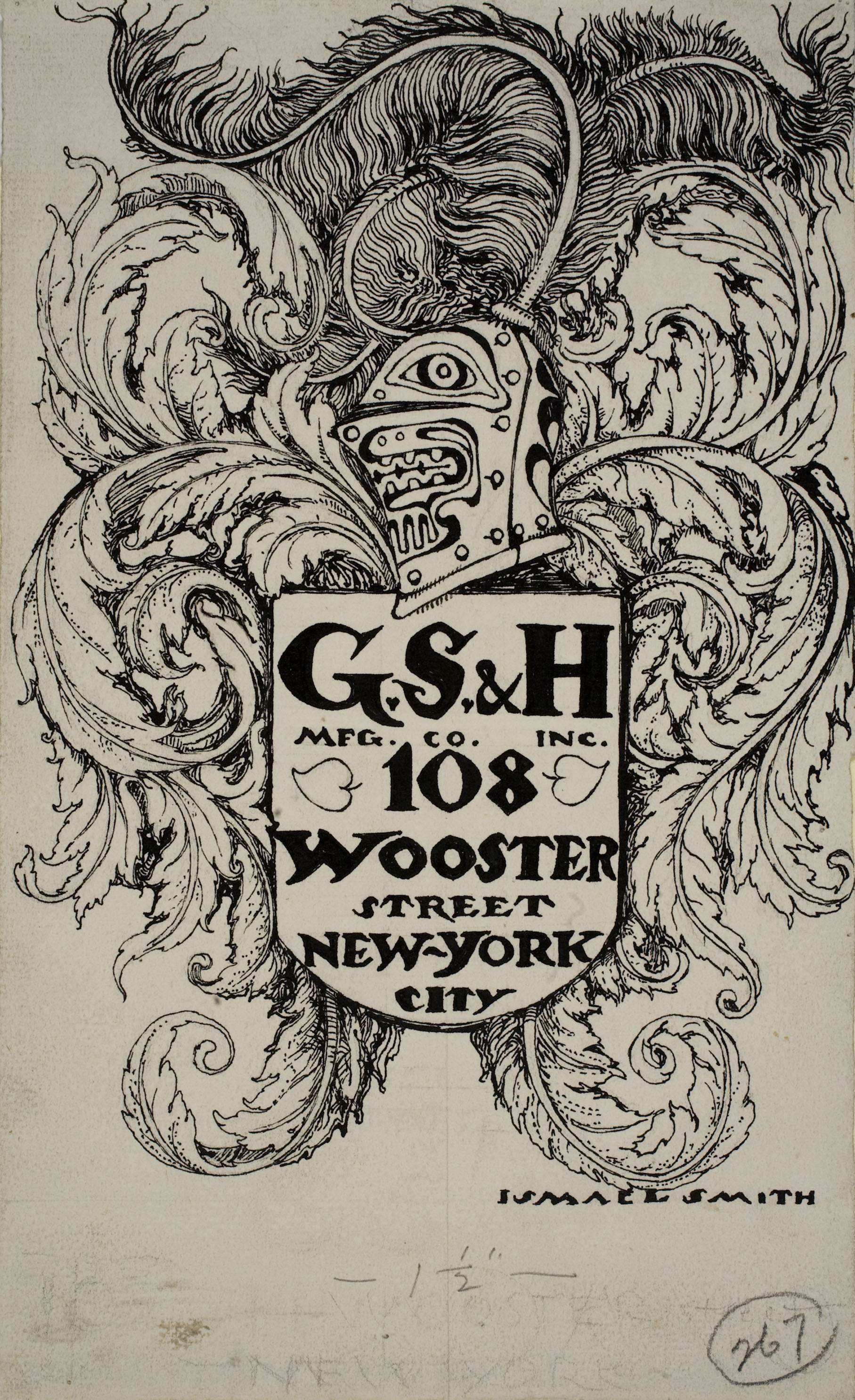 image for: Ismael Smith - Projecte d&#039;anunci comercial per a «G. S. &amp; H. MFG. Co. Inc» - A partir de 1919