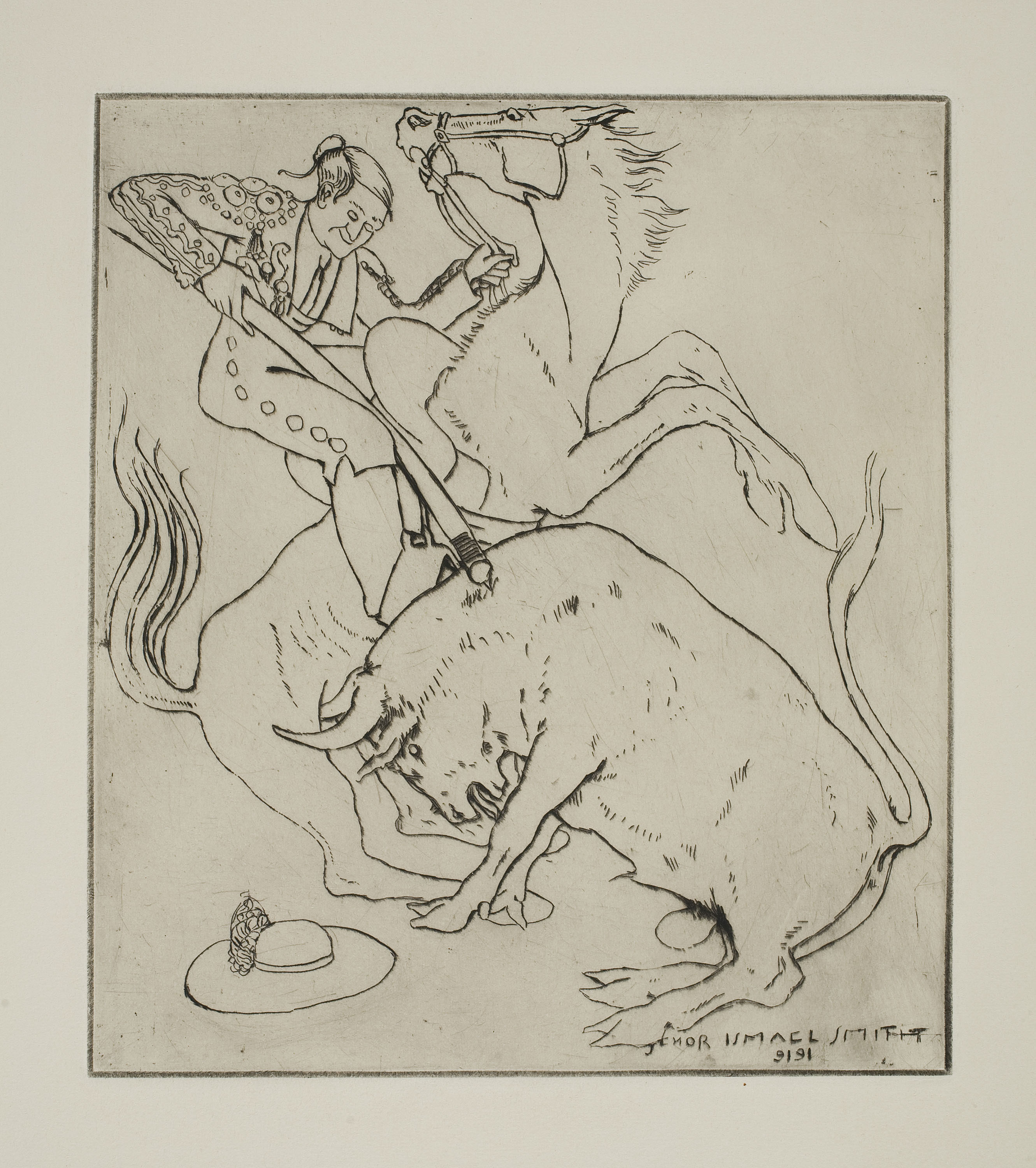 image for: Ismael Smith - The first goad. Bull fight - 1919