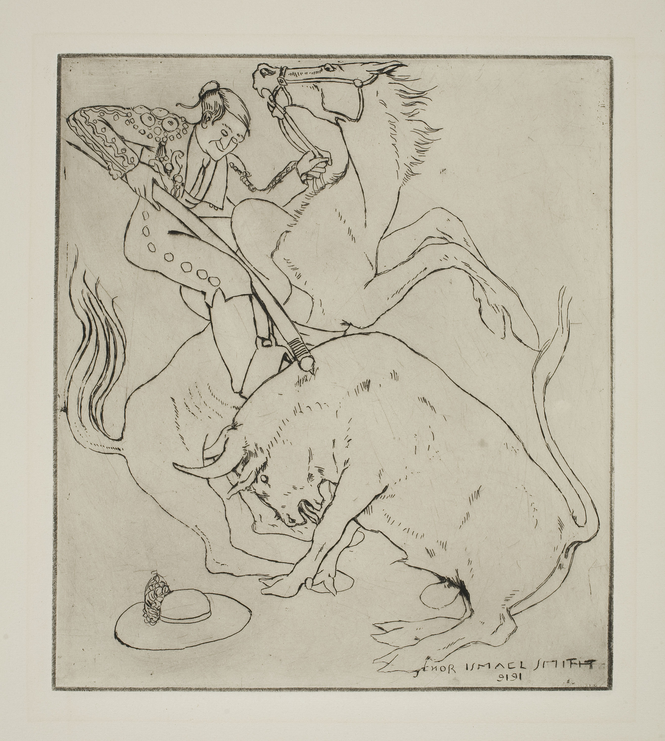 image for: Ismael Smith - The first goad. Bull fight - 1919