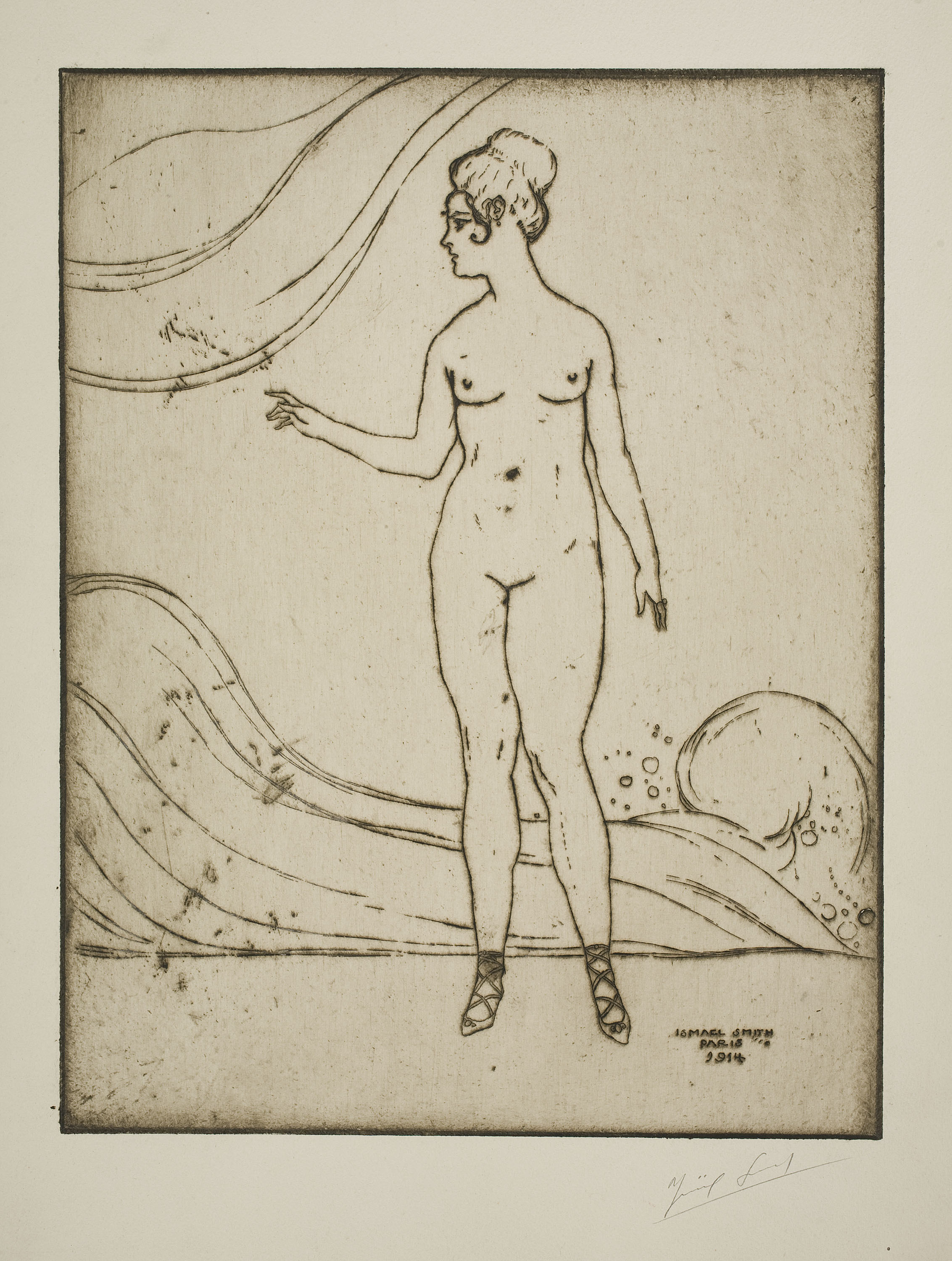 image for: Ismael Smith - Nudity. Waves - 1914