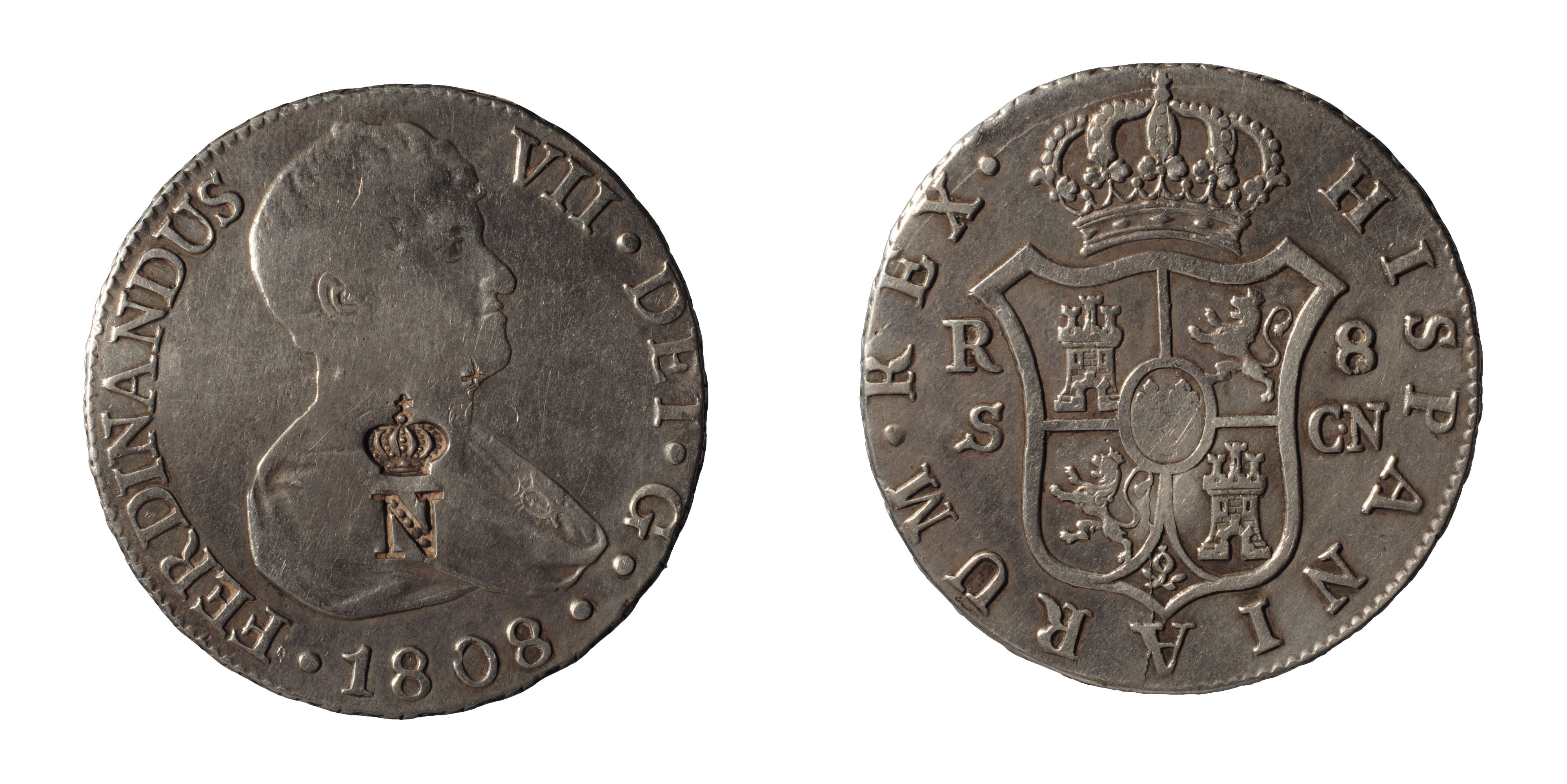 image for: Ferran VII d&#039;Espanya - 8 rals contramarcats - 1808