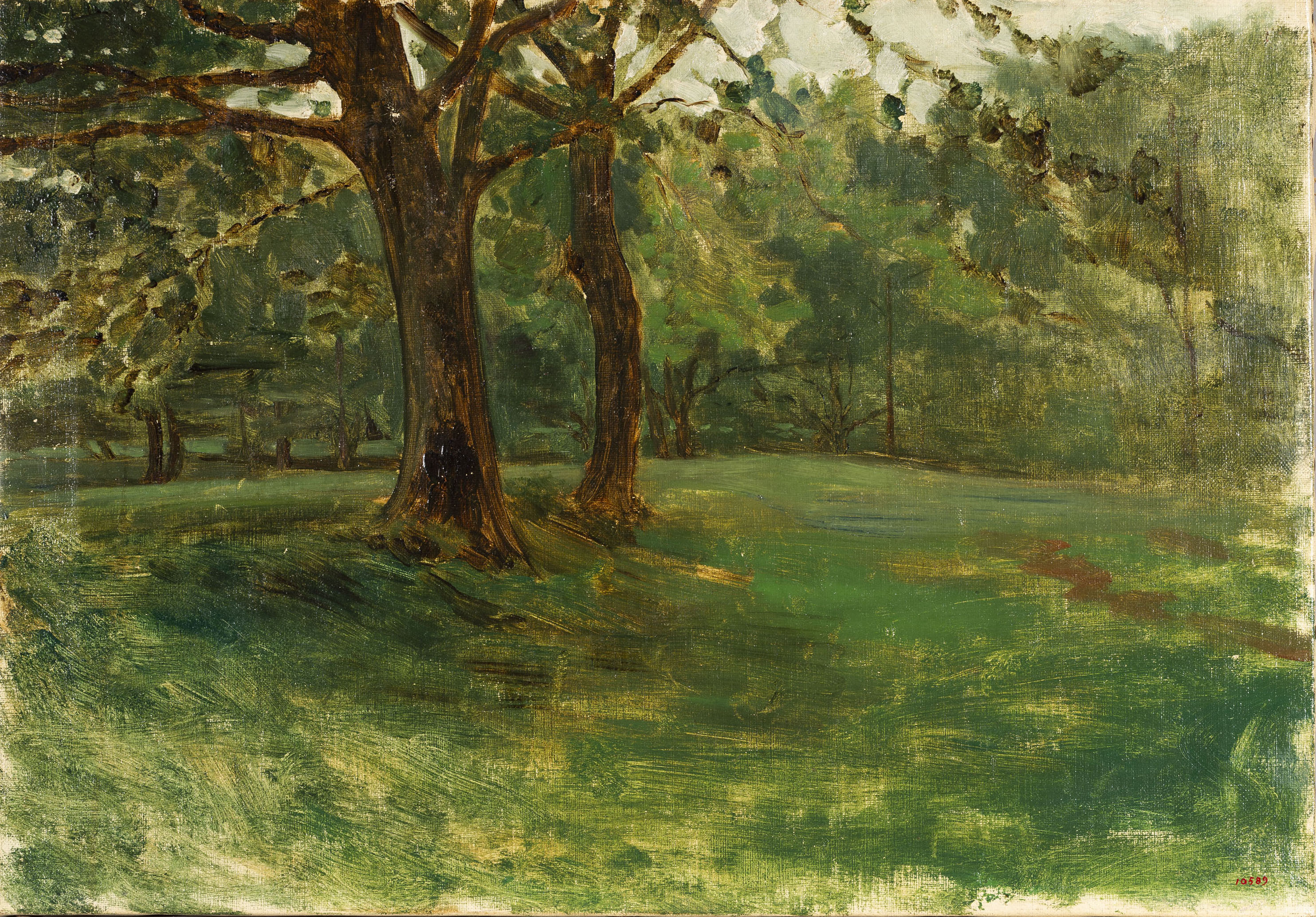 image for: Joaquim Vayreda - La roureda - Cap a 1892