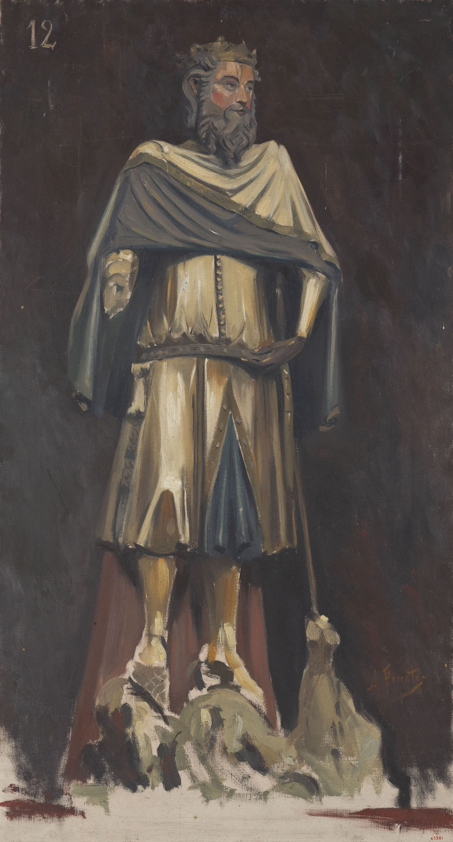 image for: Antoni de Ferrater - Còpia de l&#039;escultura coneguda com «Sant Carlemany», de Jaume Cascalls - Cap a 1890-1940