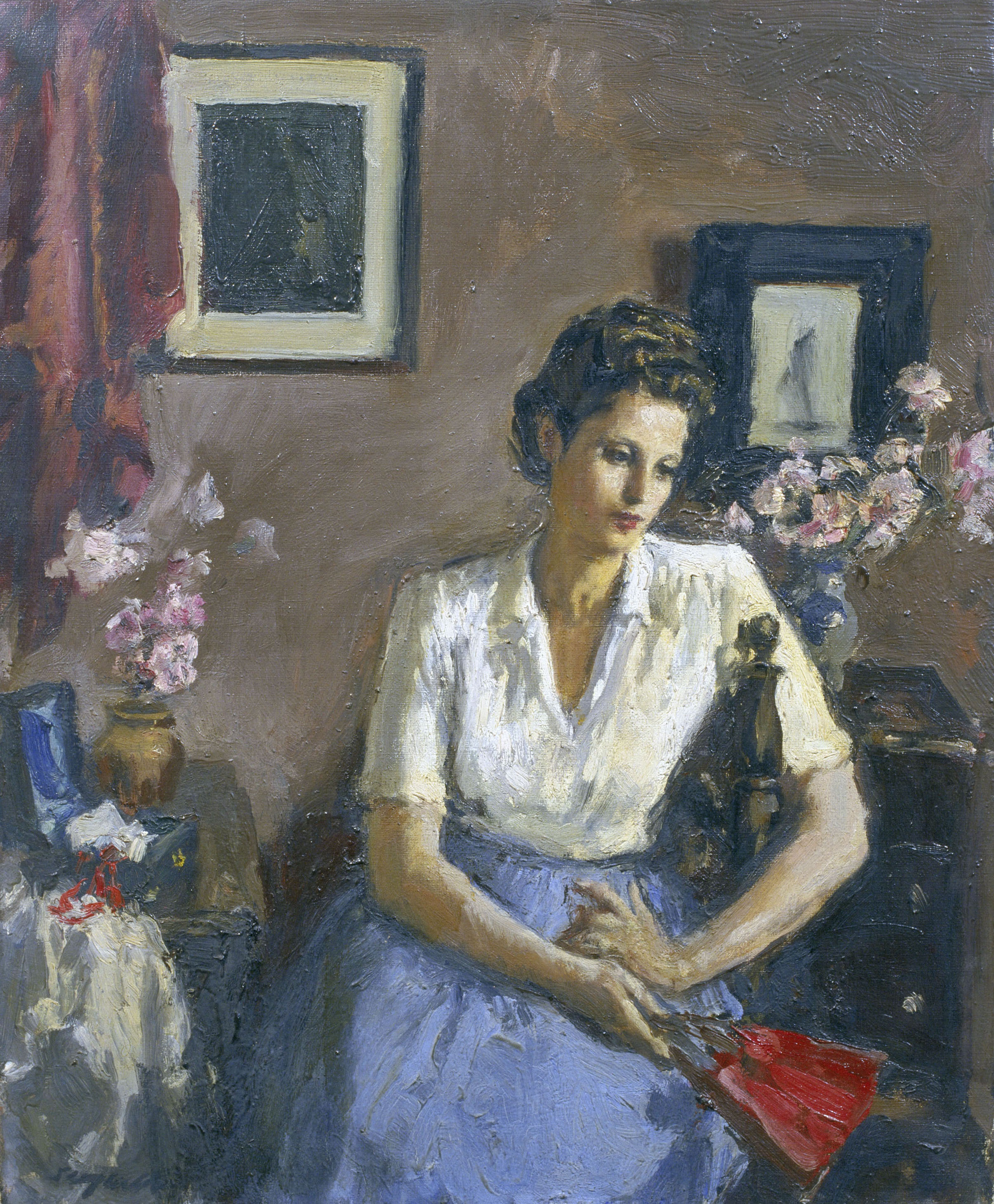 image for: Alfred Sisquella - Antònia amb el ventall - Cap a 1950-1957