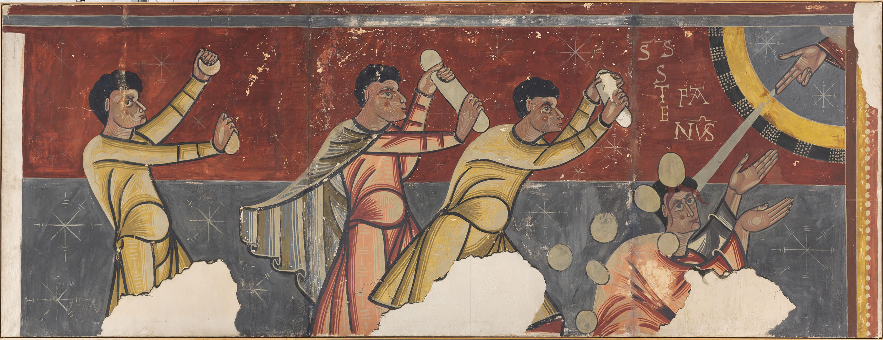 image for: Joan Vallhonrat - Reproducció de les pintures de Sant Joan de Boí. Lapidació de Sant Esteve - 1908