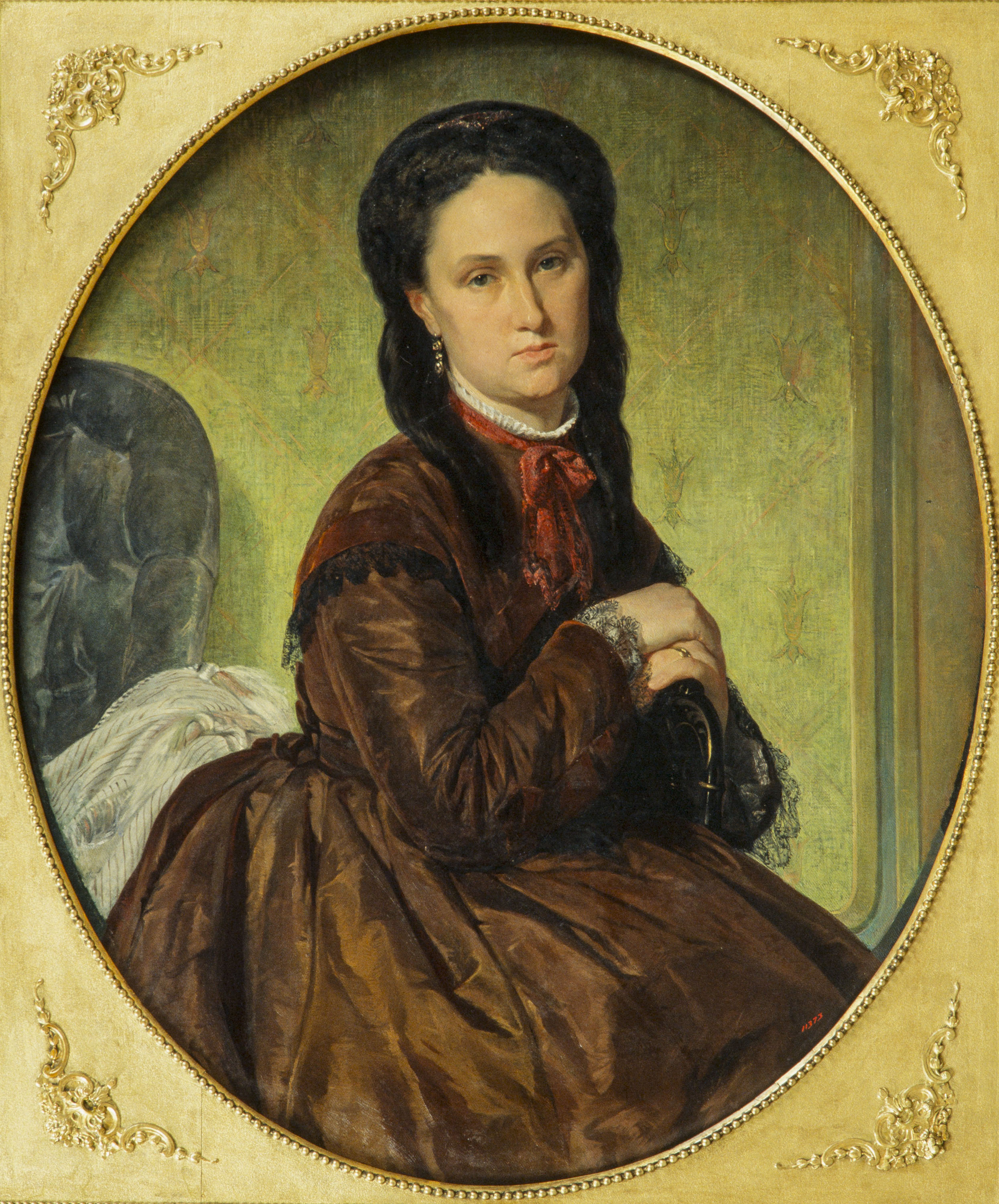 image for: Joan Vicens - Retrat de Carlota Fonsdeviela, dona de l&#039;artista - Cap a 1870