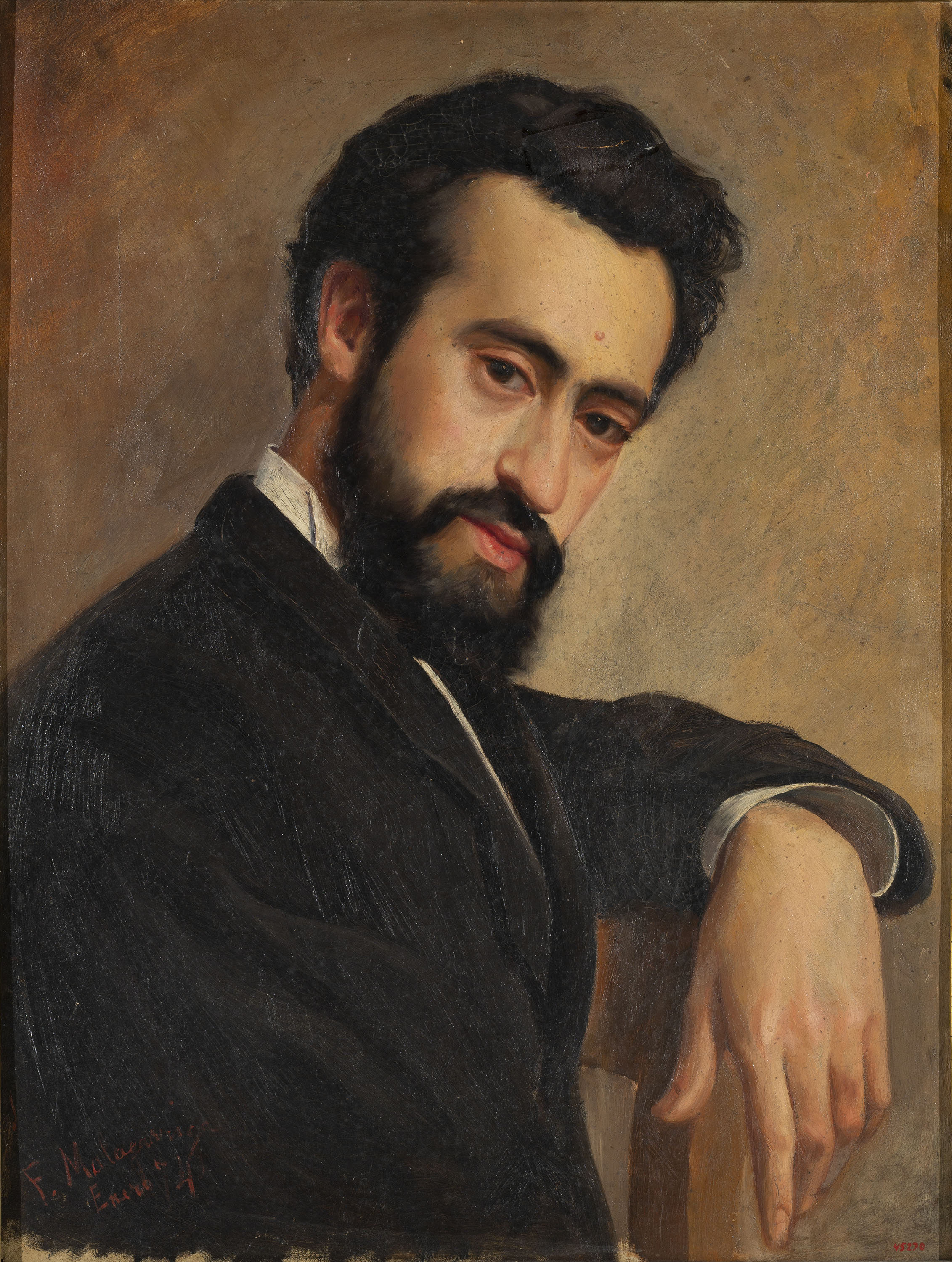 image for: F. Malagarriga - Retrat de l&#039;artista Apel·les Mestres (1854-1936) - 1874