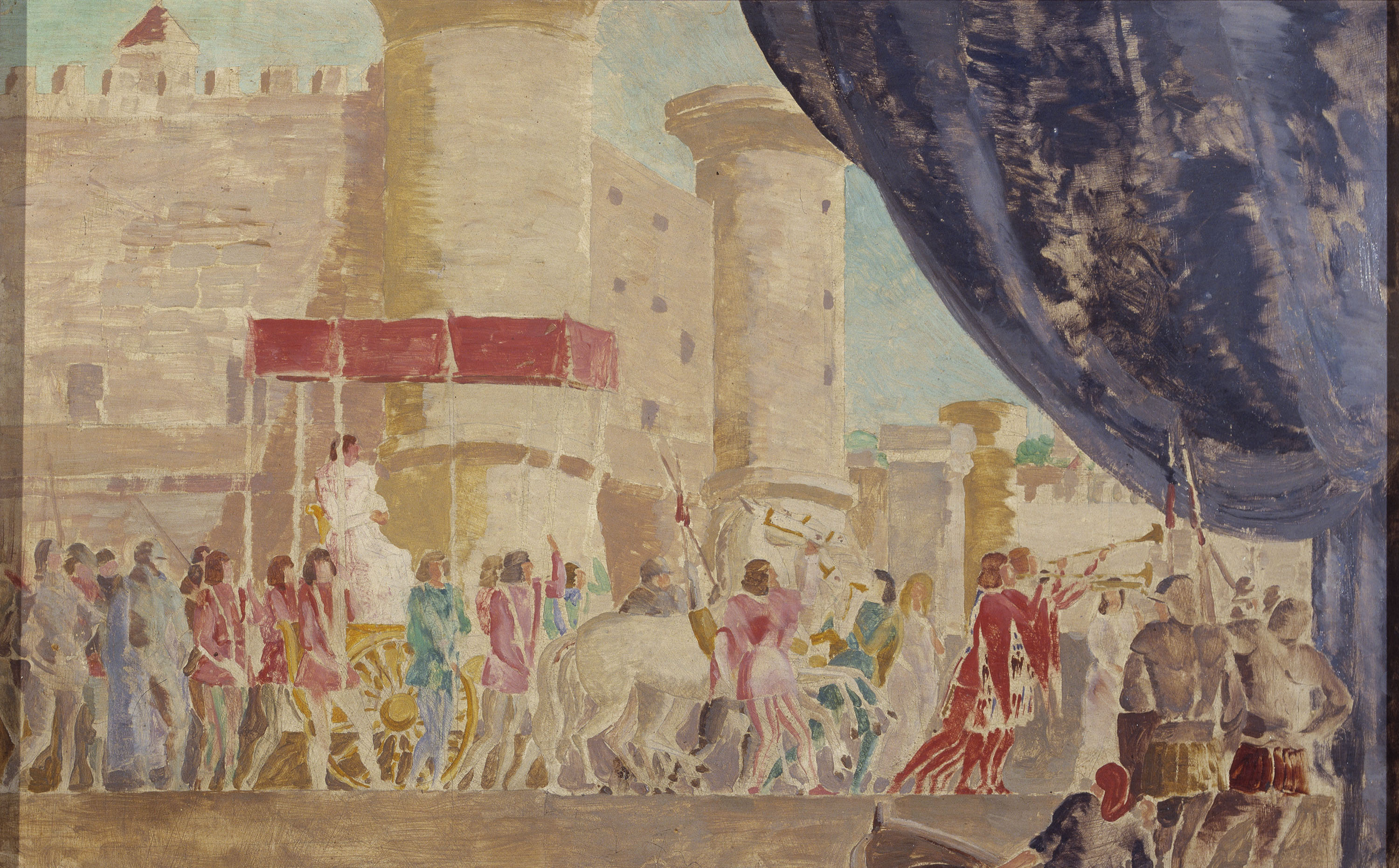 image for: Xavier Nogués - Entrada del rei d&#039;Aragó, Alfons el Magnànim, a Nàpols - Cap a 1928-1929