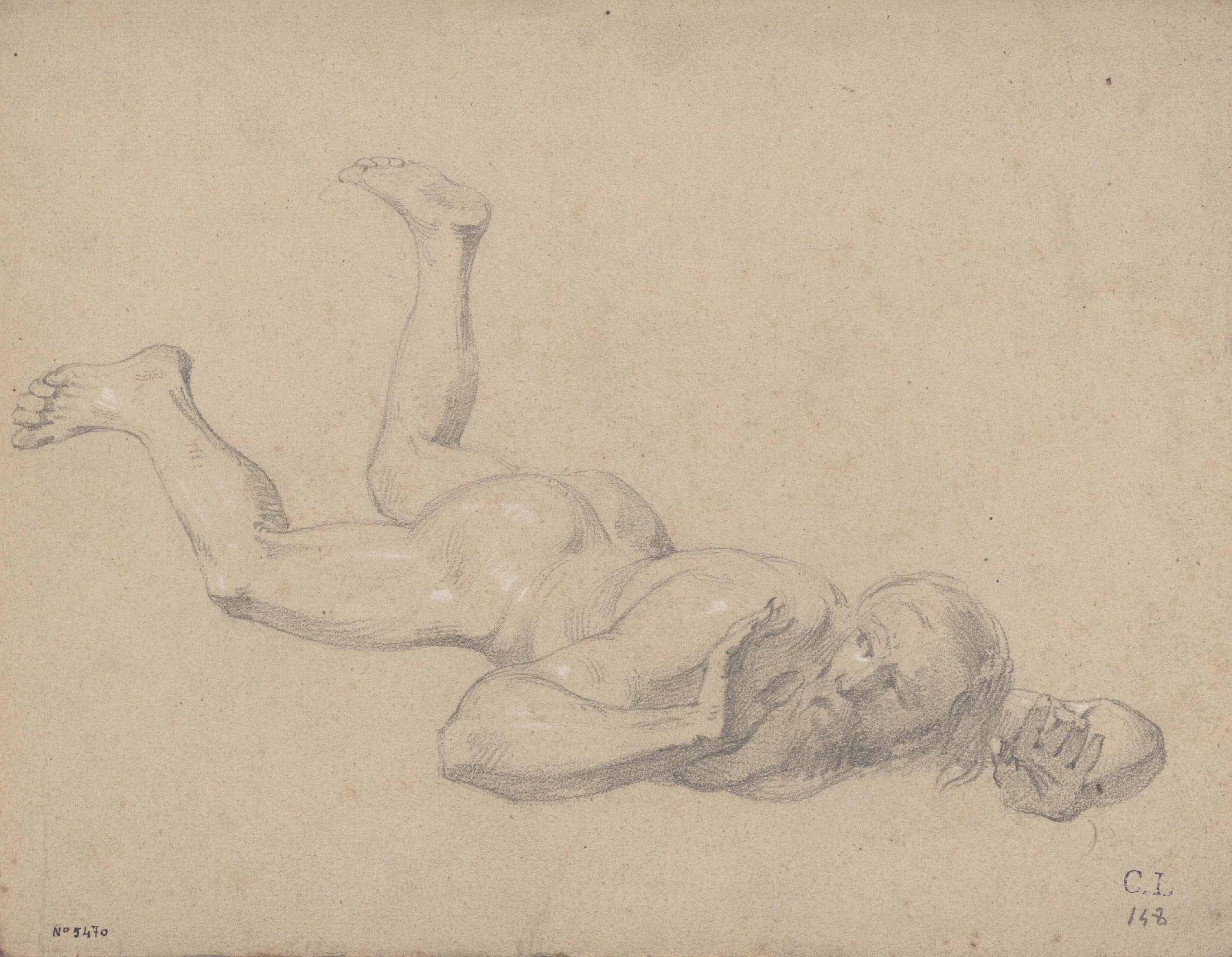 image for: Claudi Lorenzale - Nu masculí - Cap a 1850-1870