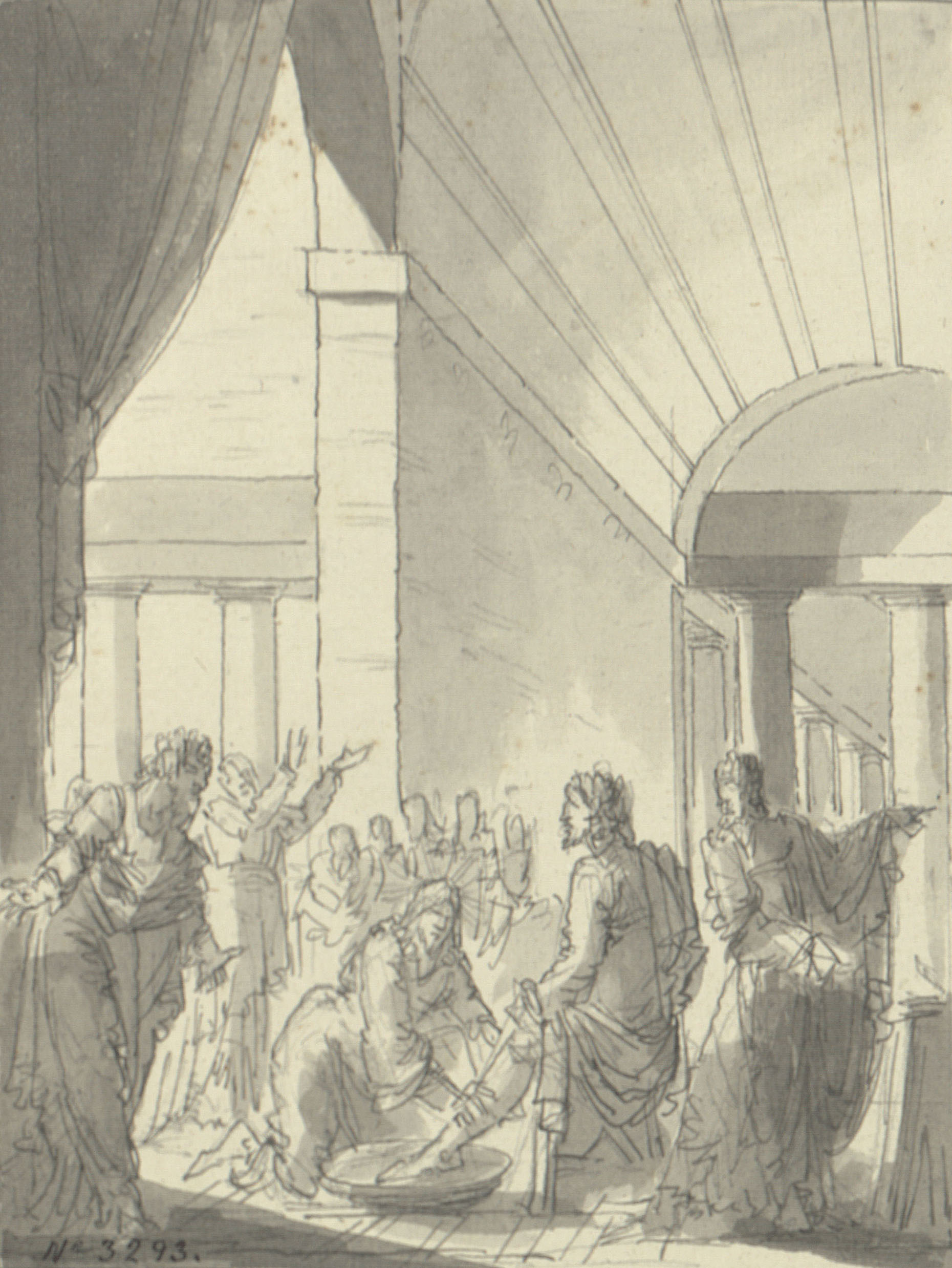 image for: Pau Rigalt - Jesús renta els peus als apòstols - Cap a 1820-1830