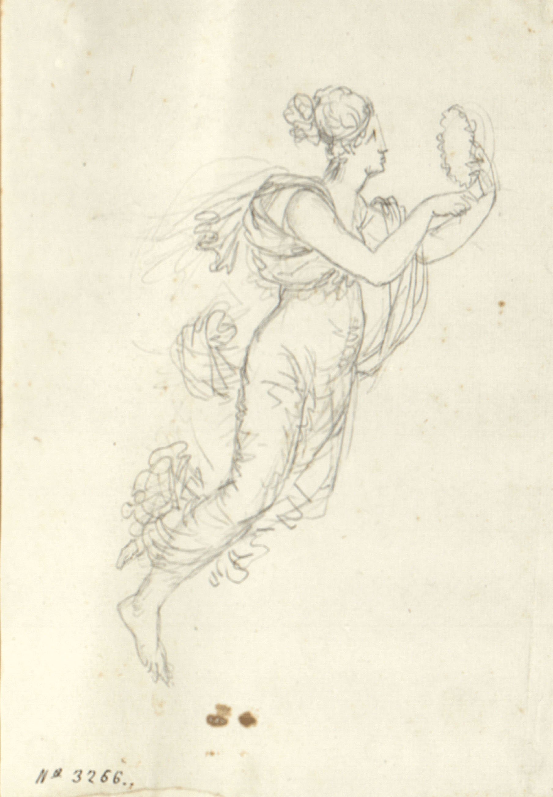 image for: Pau Rigalt - Figura al·legòrica (Decoració de l&#039;antic Pala Castell de Pons) - Cap a 1830