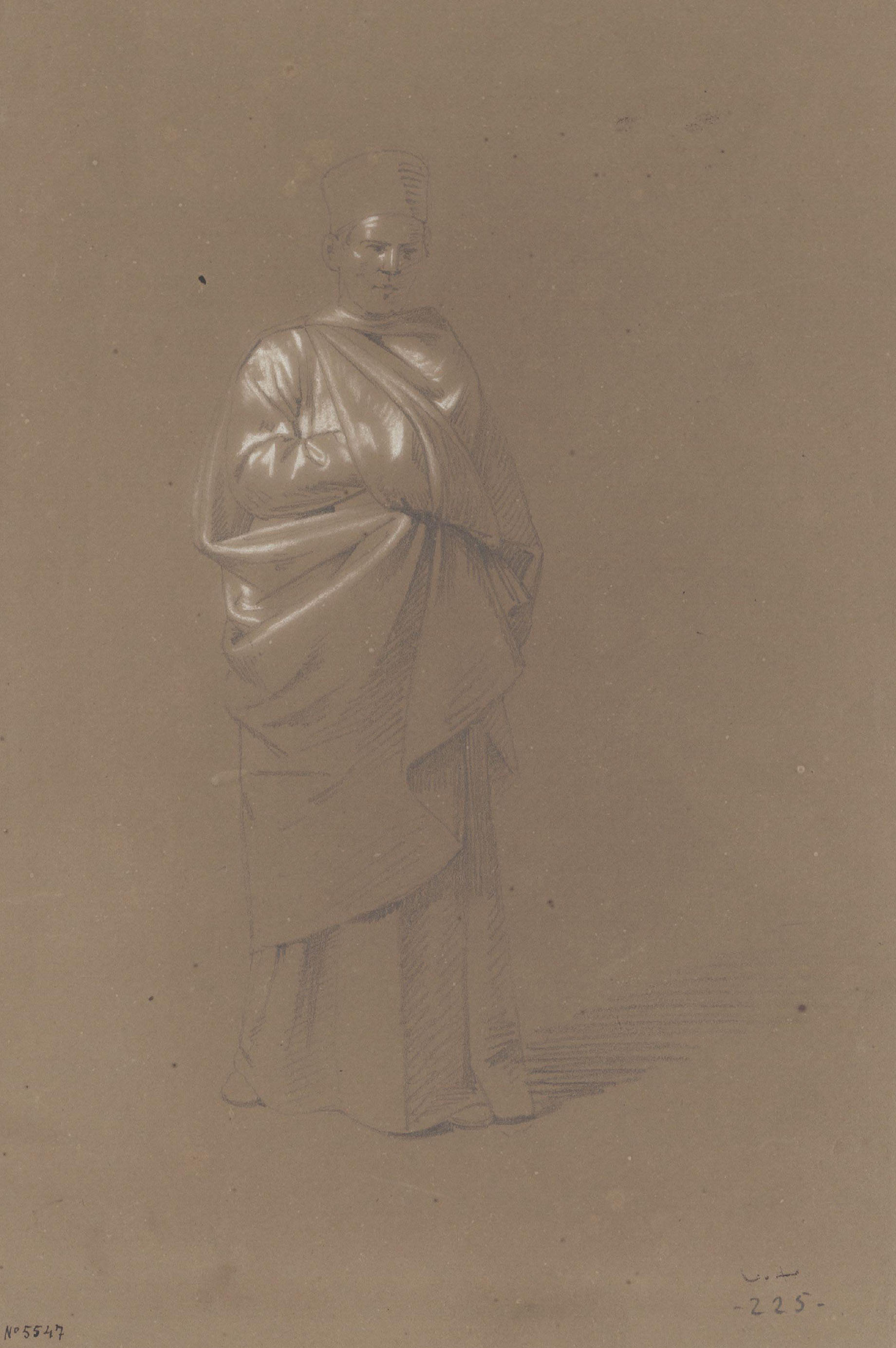 image for: Claudi Lorenzale - Home amb indumentària medieval - Cap a 1850-1870