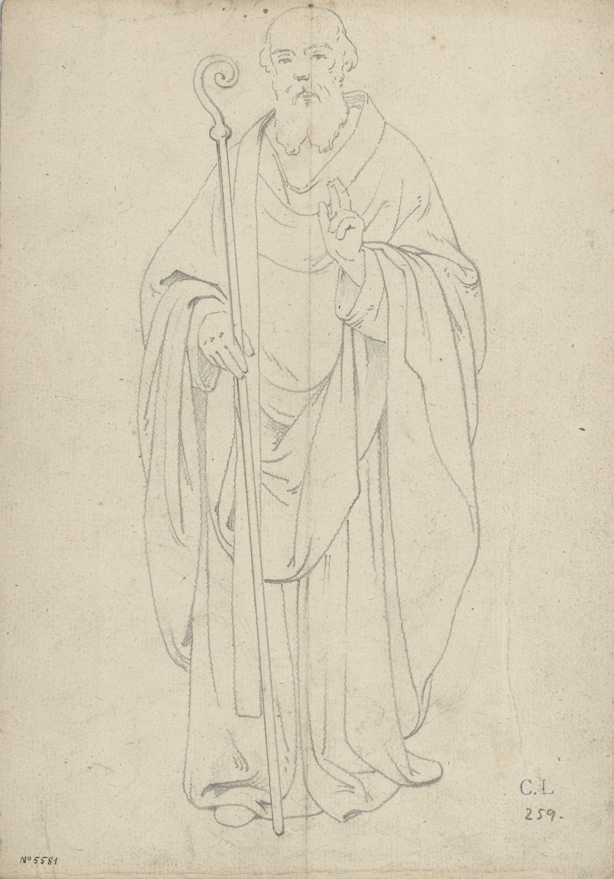 image for: Claudi Lorenzale - Sant Sever (anvers) / Sant Sever (revers) - Cap a 1850-1870 [1]