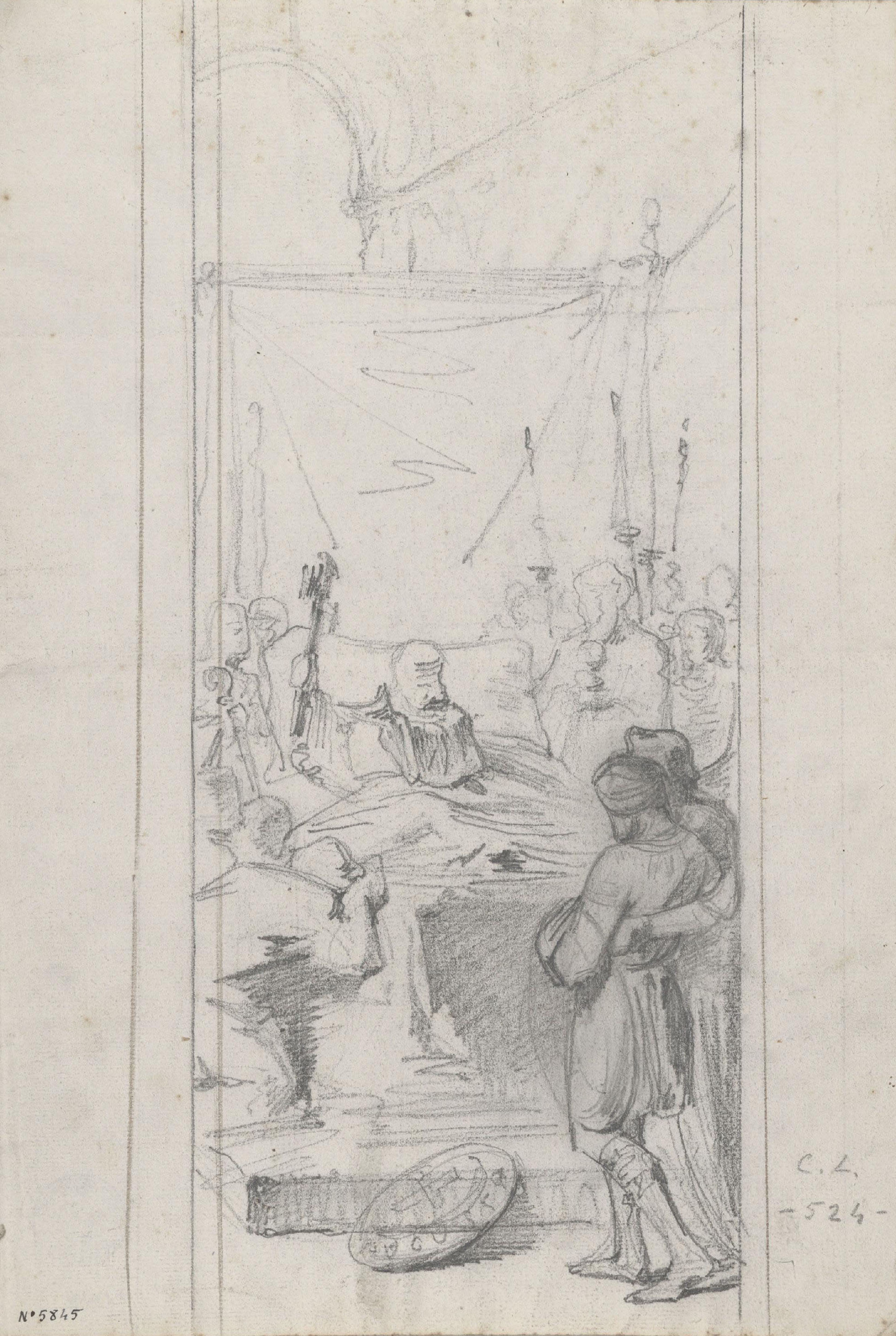 image for: Claudi Lorenzale - L&#039;agonia d&#039;un rei [?] - Cap a 1850-1870