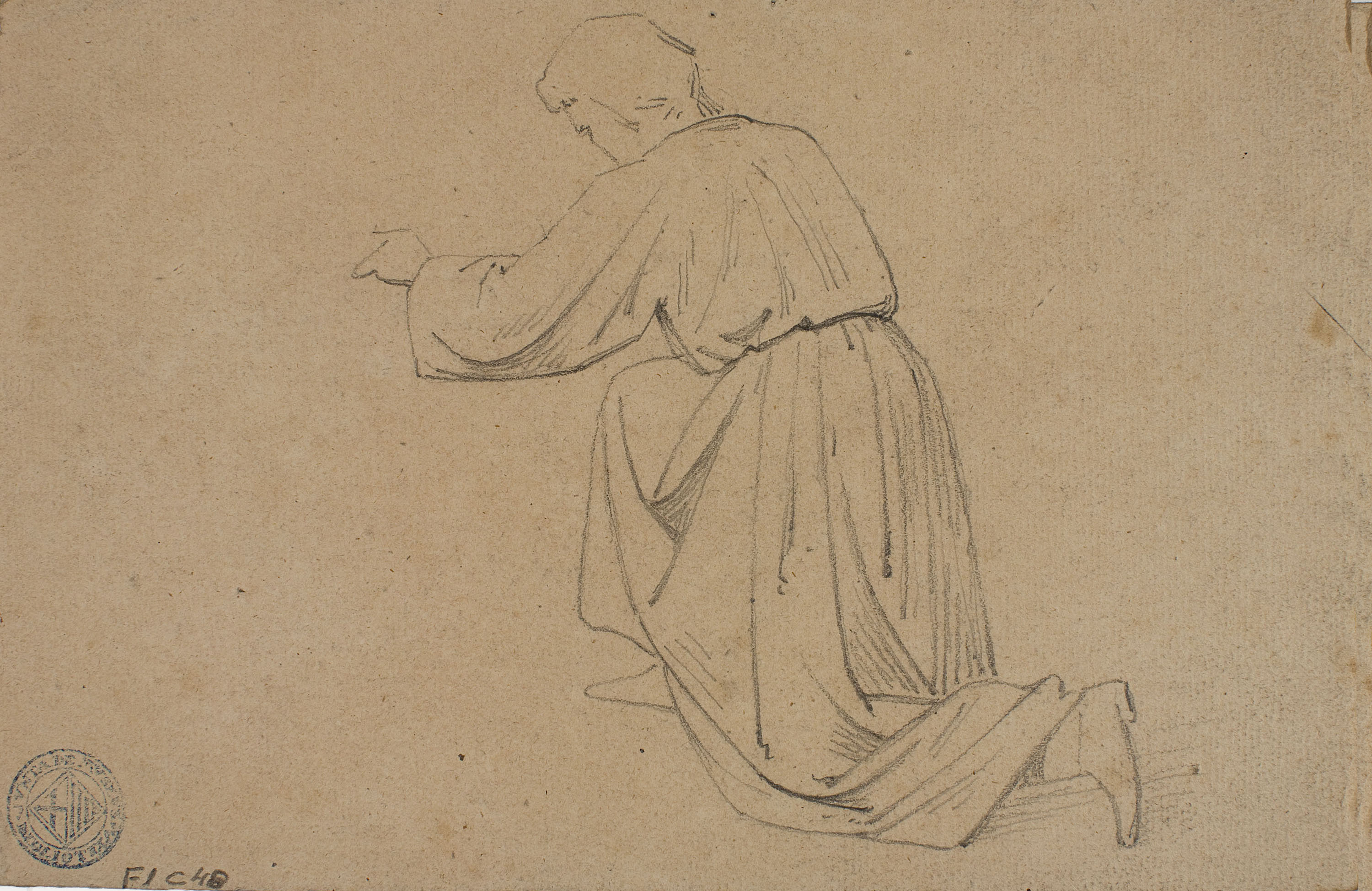 image for: Claudi Lorenzale - Home agenollat (anvers) / Home agenollat (revers) - Cap a 1850-1870 [1]