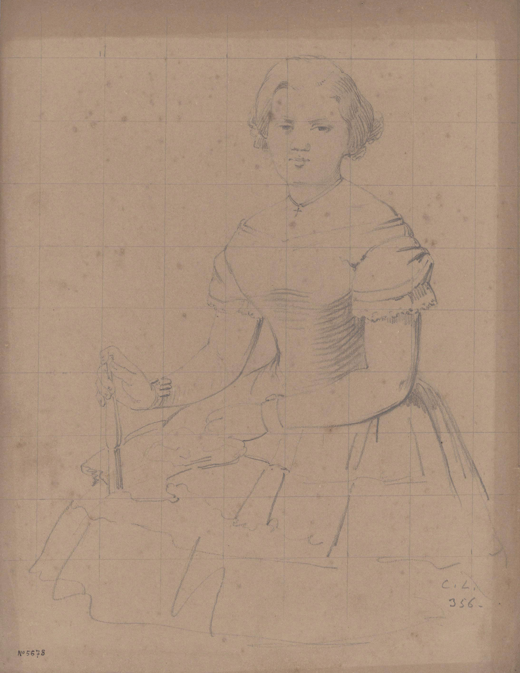 image for: Claudi Lorenzale - Retrat de noia - Cap a 1860-1880