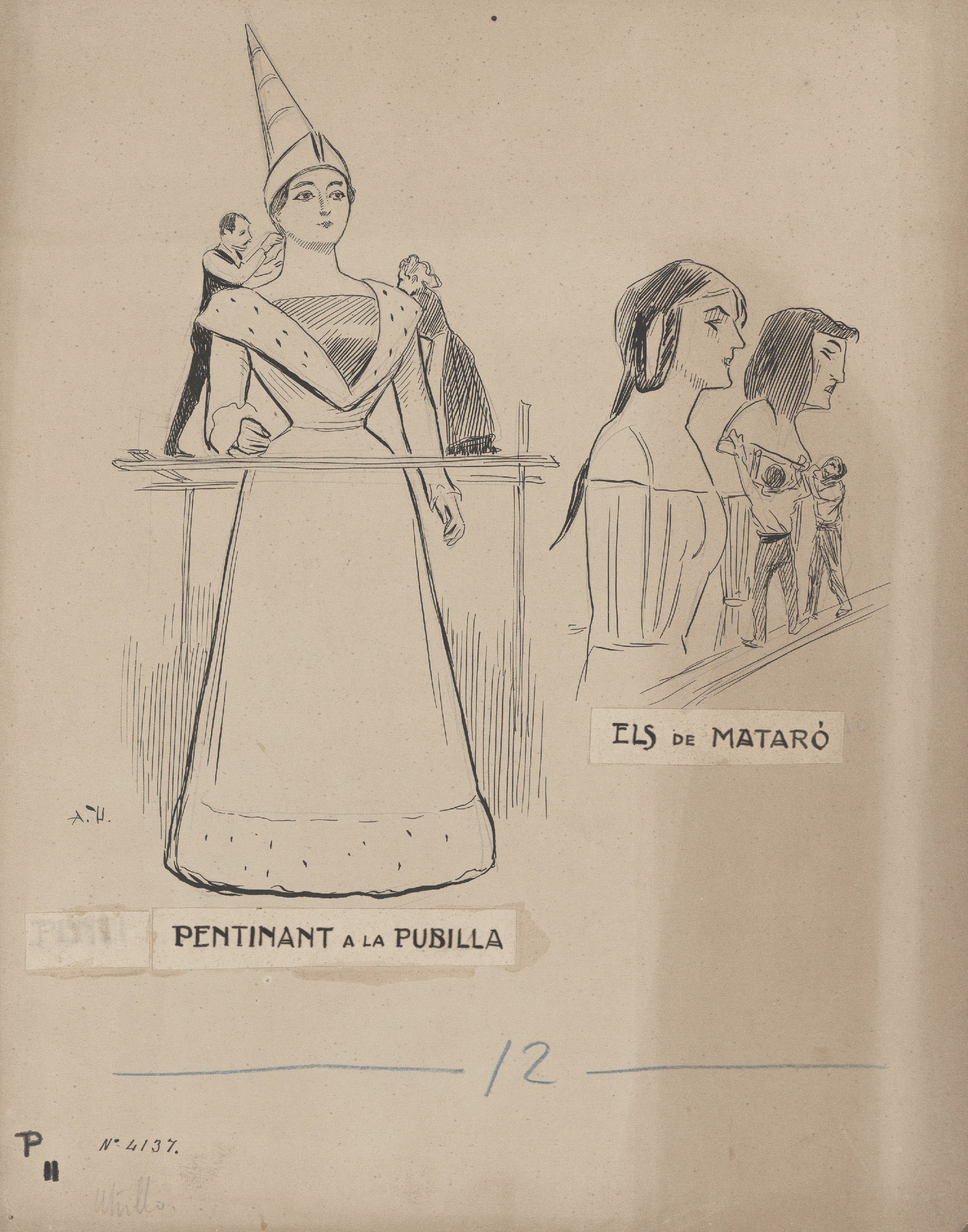 image for: Antoni Utrillo - Pentinant a la pubilla i Els de Mataró - 1902